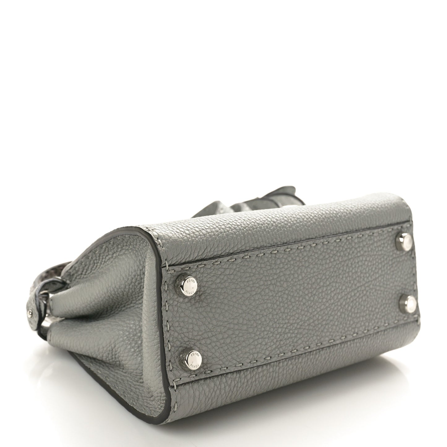 Cuoio Romano Snakeskin Selleria Mini Peekaboo Iconic Satchel Asfalto