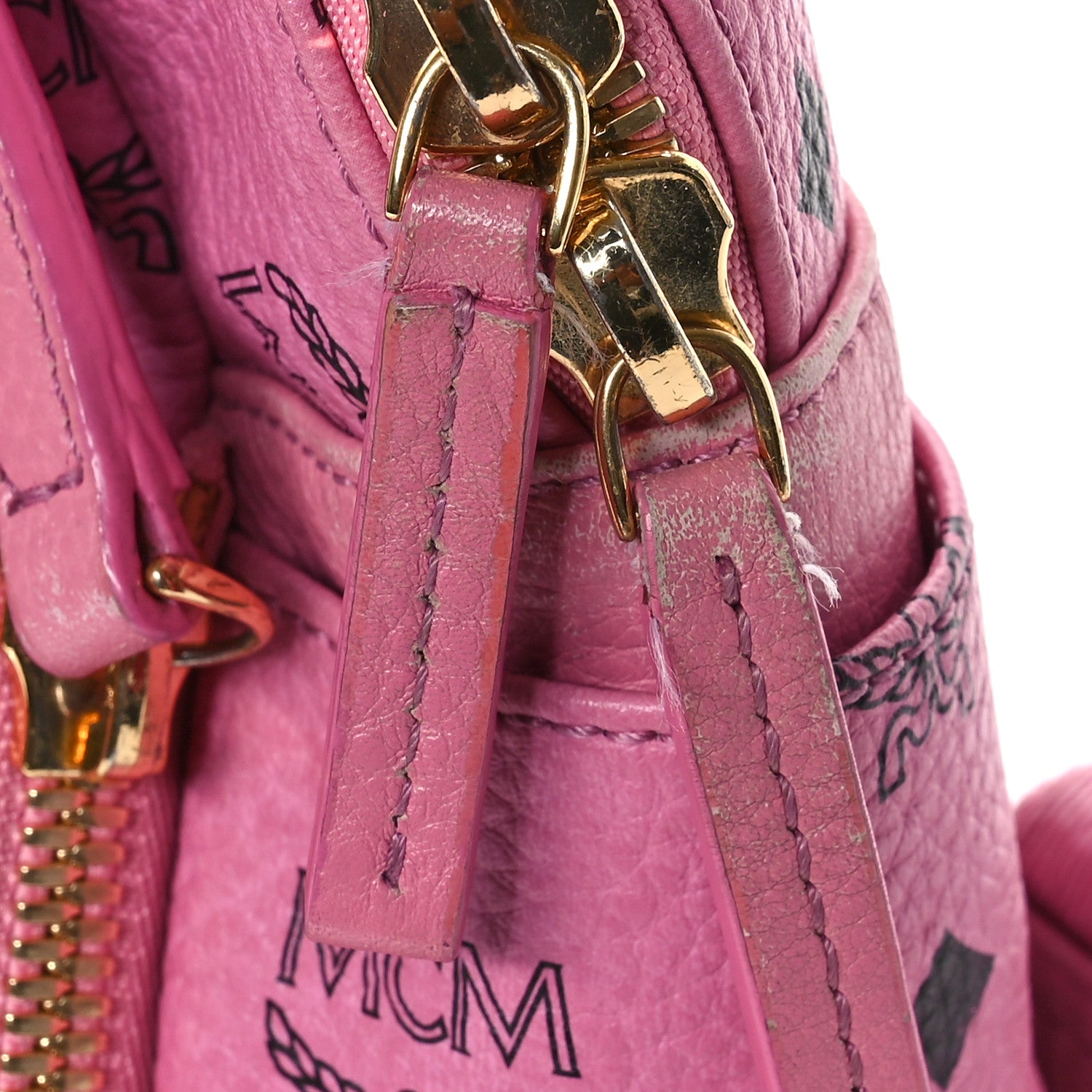 MCM Visetos Studded Small Dual Stark Backpack Pink 13 of 14