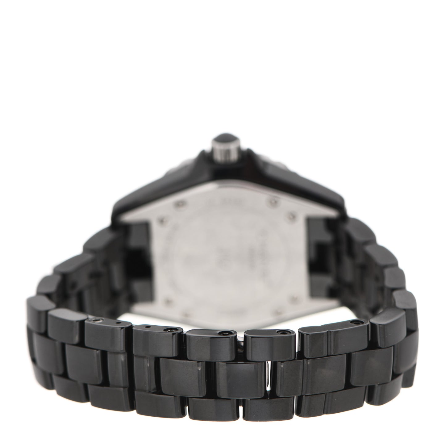 Stainless Steel Ceramic Diamond 33mm J12 Quartz Watch Black