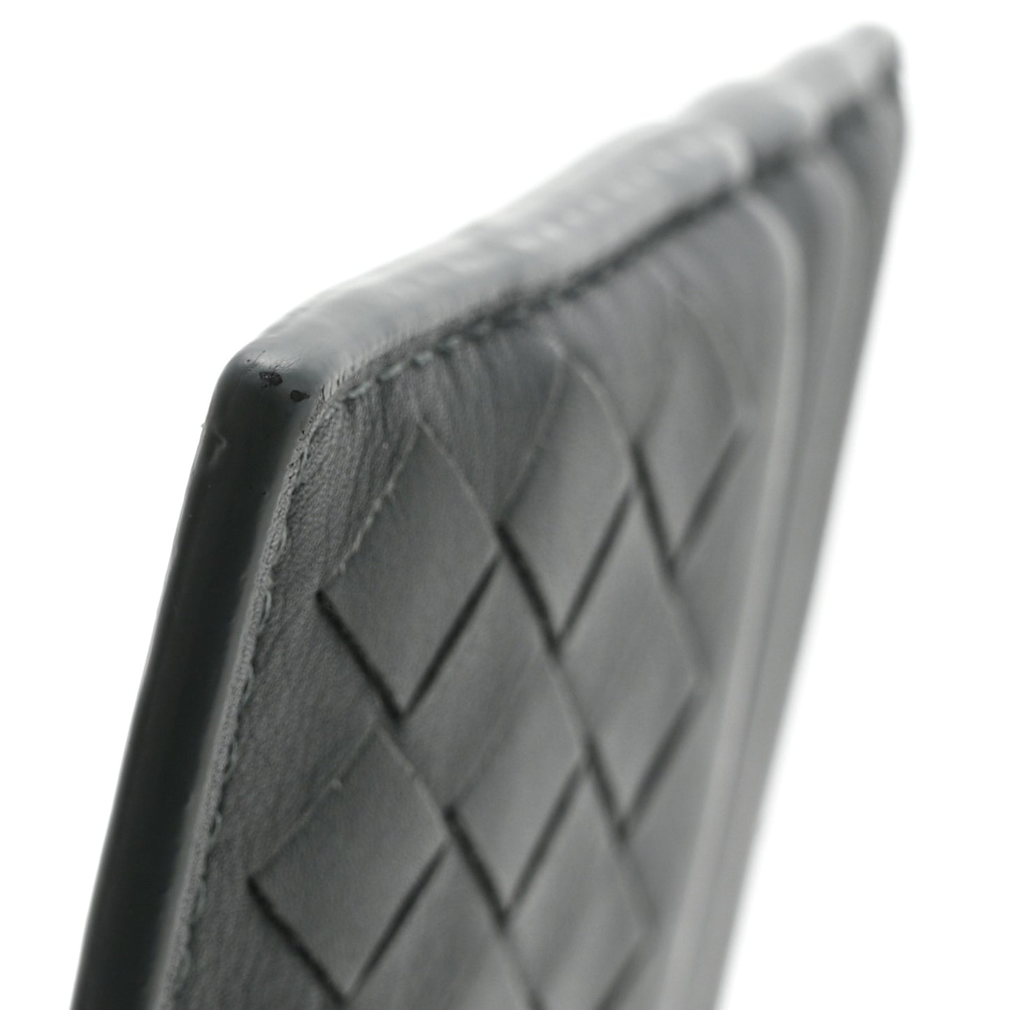 Nappa Intrecciato Card Holder Ardoise
