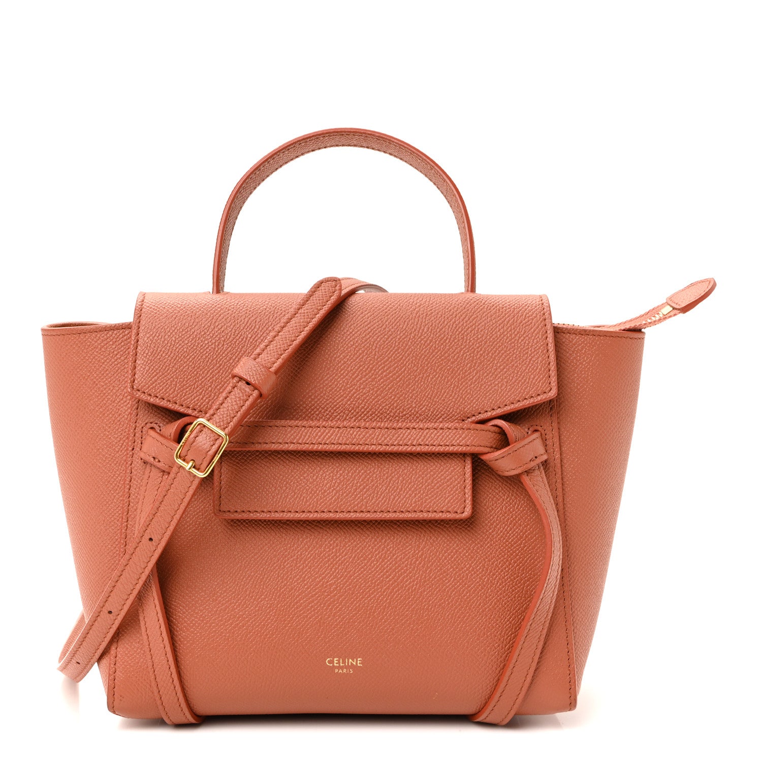 Celine Grained Calfskin Nano Belt Bag Terracotta 1821156