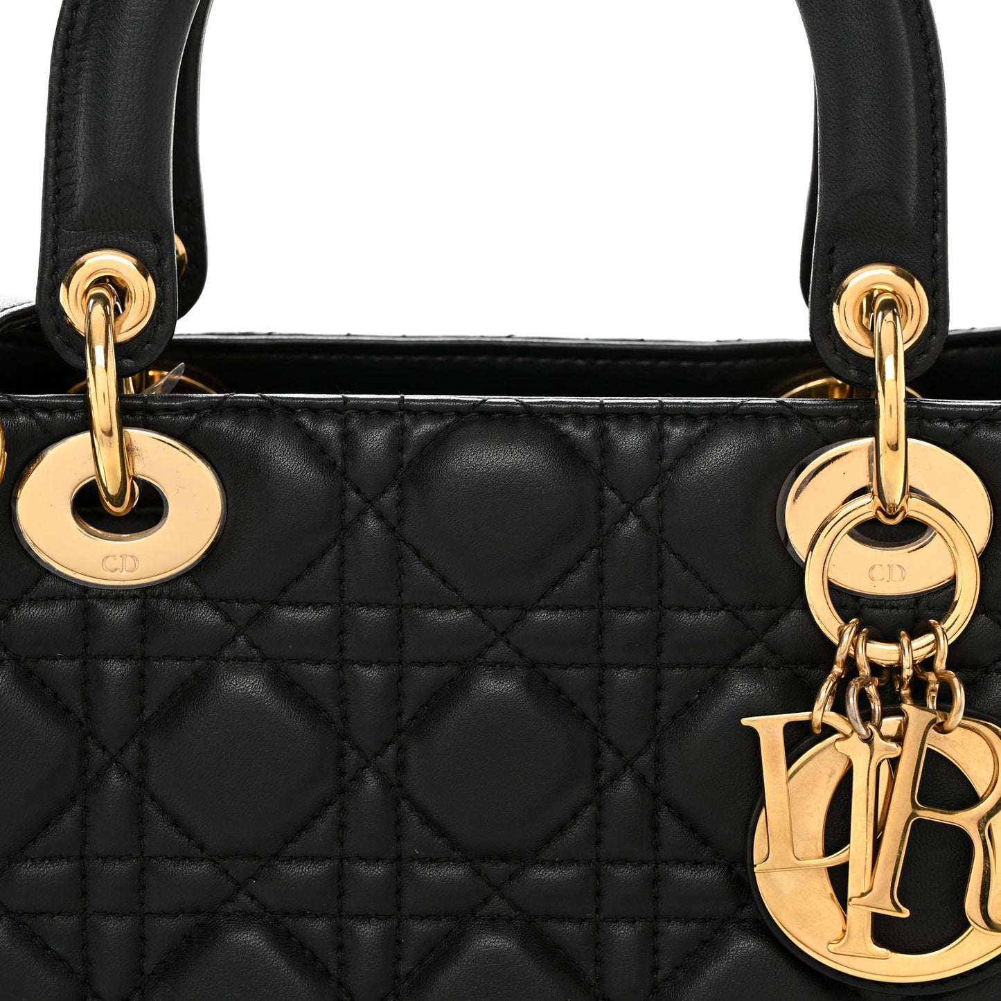 Lambskin Cannage Medium Lady Dior Black