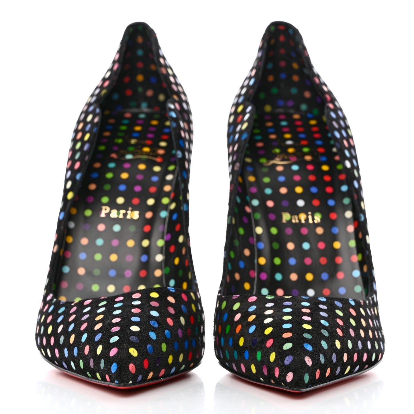 Suede Polka Dot Hot Chick 100 Pumps 41 Black Multicolor