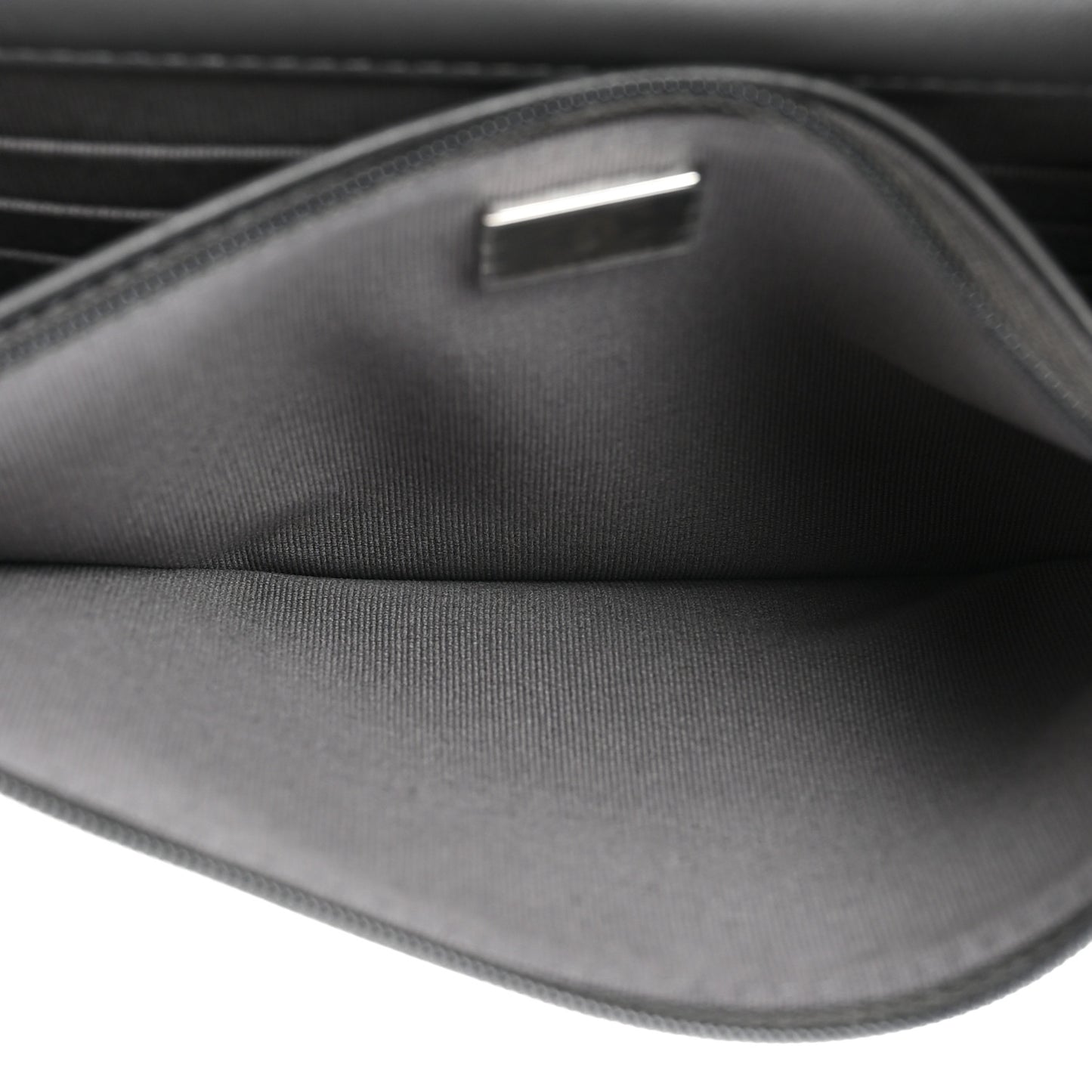 Lambskin Quilted Wallet On Chain WOC Grey
