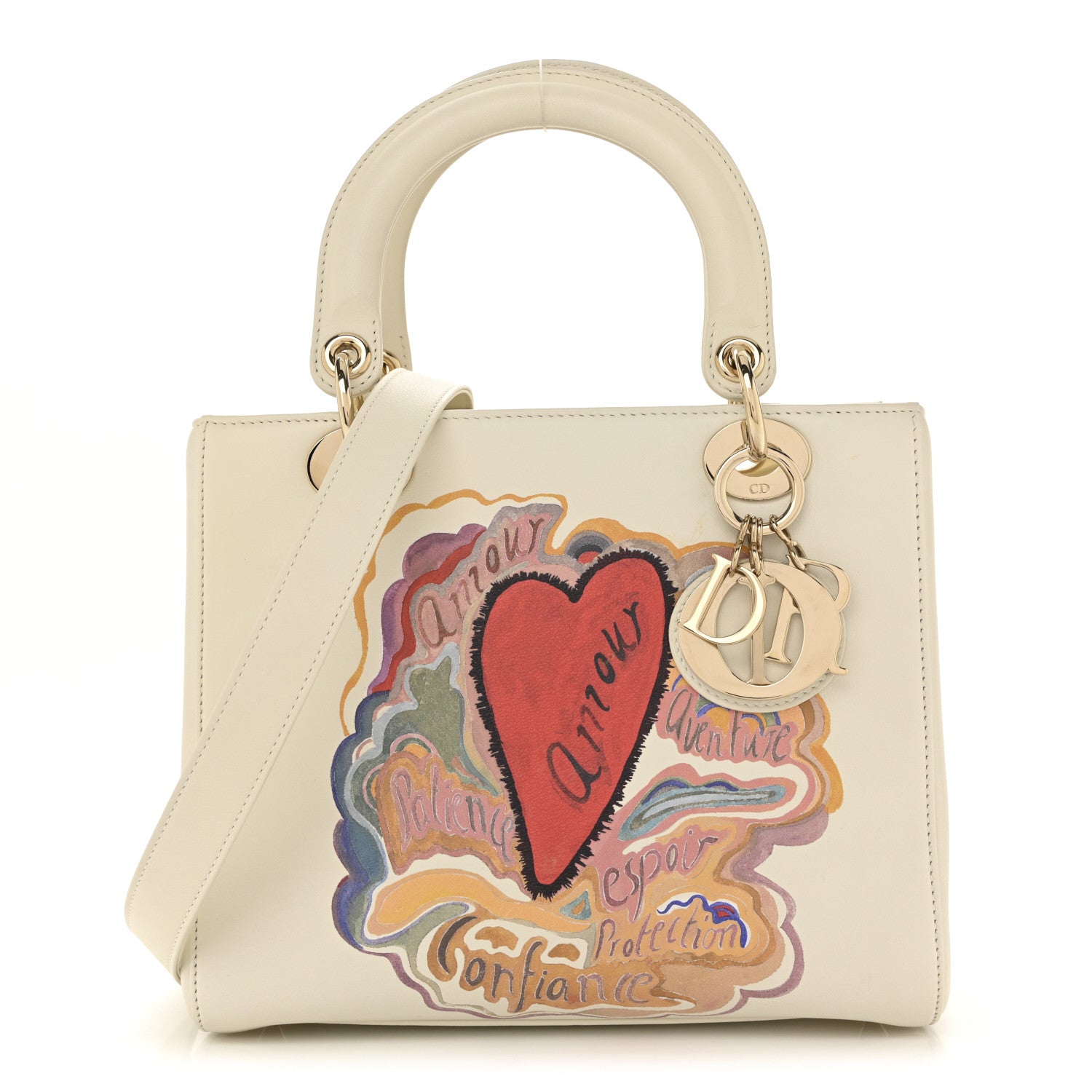 Christian Dior Calfskin Niki De Saint Phalle Amour Medium Lady