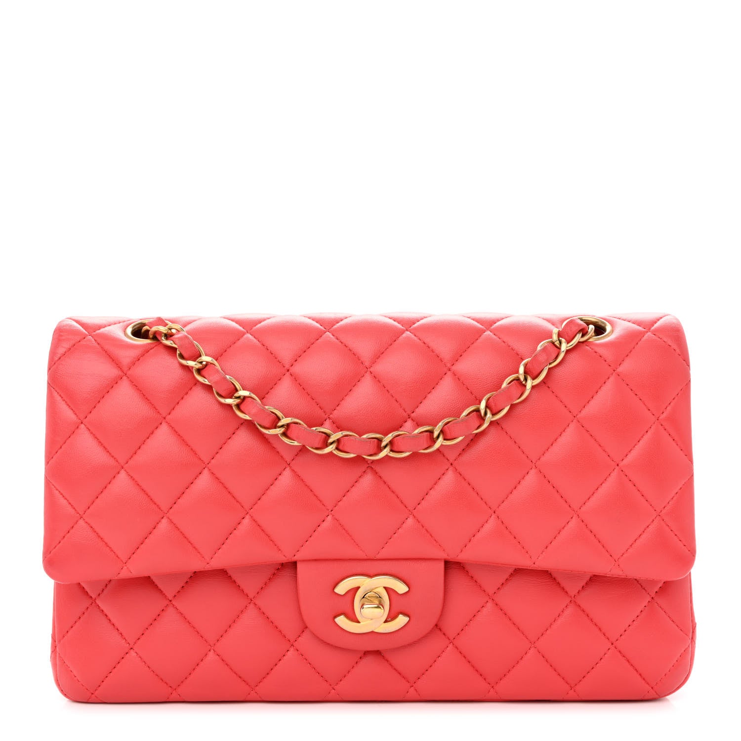 Chanel Lambskin Quilted Medium Double Flap Red 1 of 12