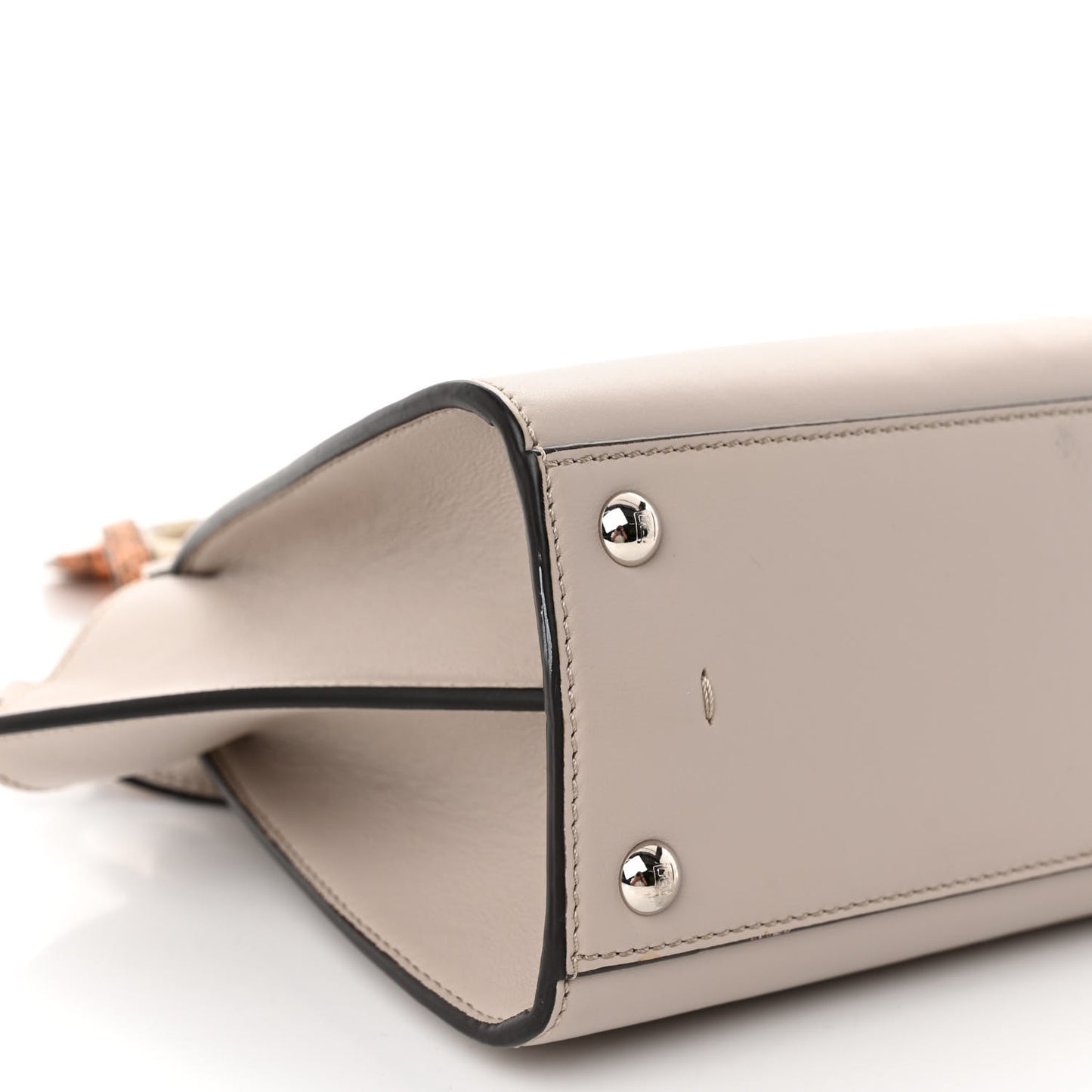 Vitello Dolce Elaphe Bi-Color Mini 3jours Tote Grigio Polvere Arancio Taupe