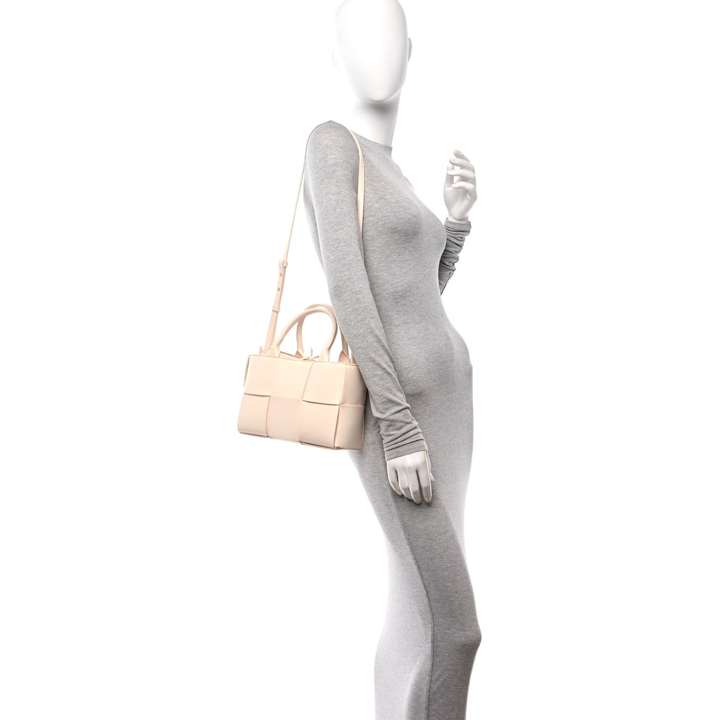 Nappa Maxi Intrecciato Mini Arco Tote Macaroon