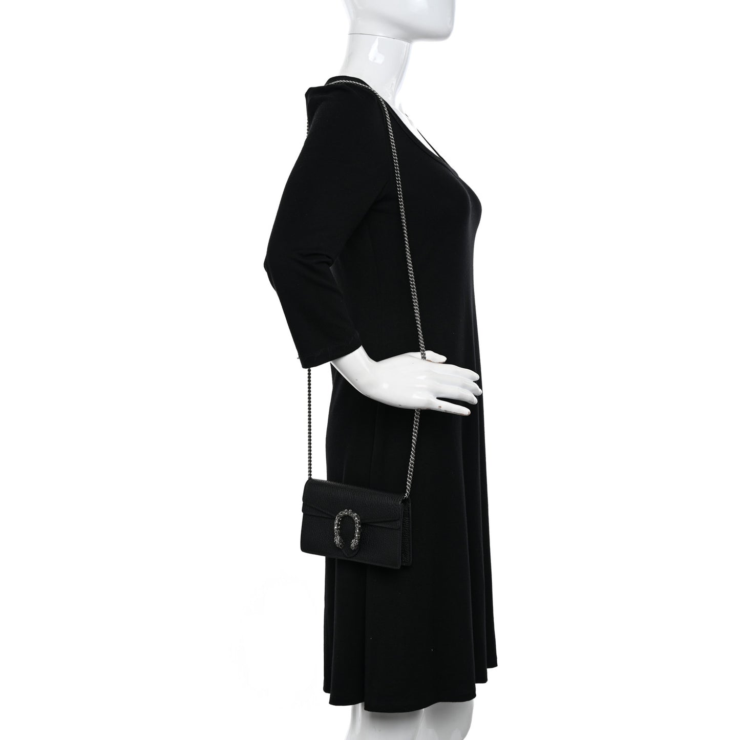 Calfskin Super Mini Dionysus Shoulder Bag Black