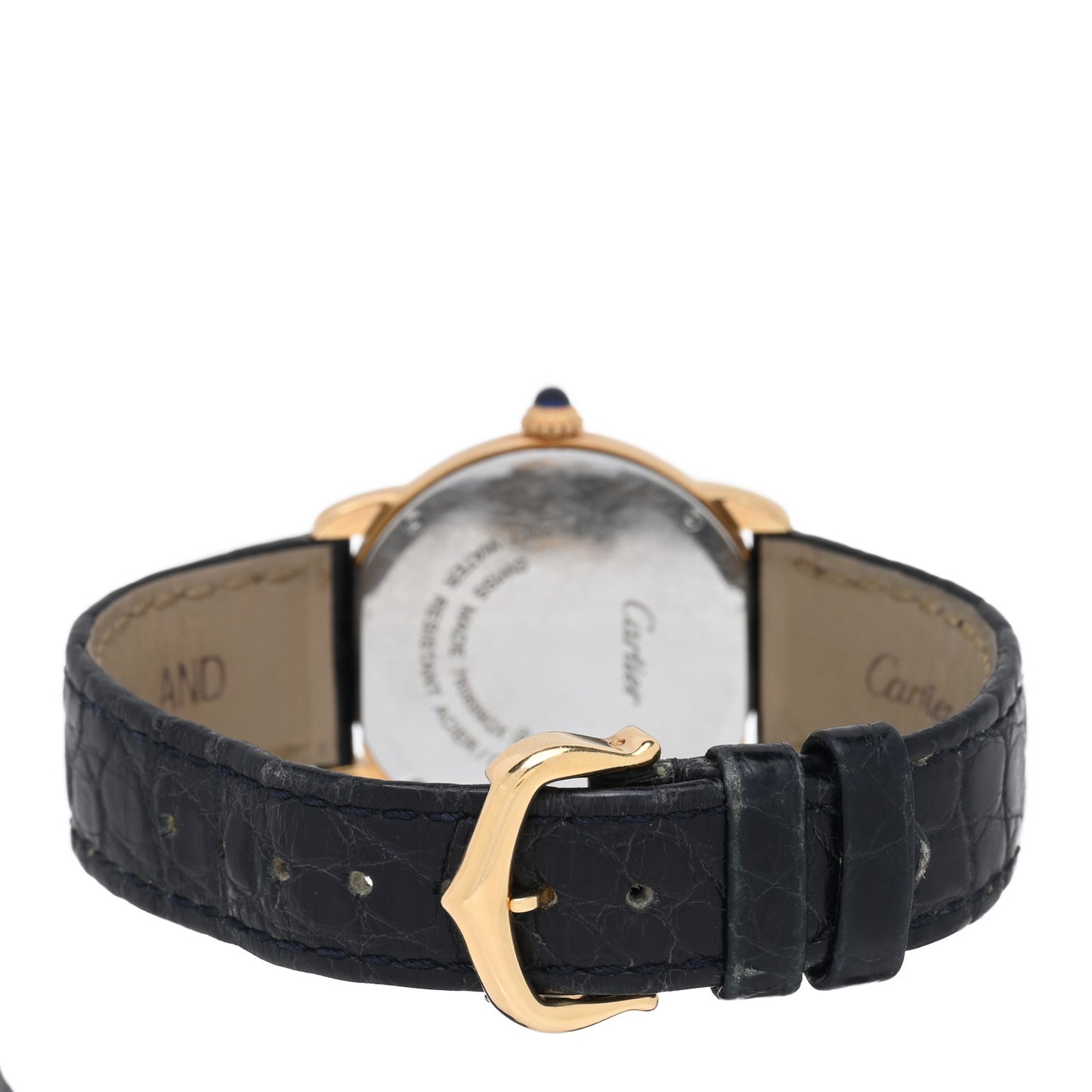 Stainless Steel 18K Yellow Gold Alligator 29mm Ronde Solo Quartz Watch