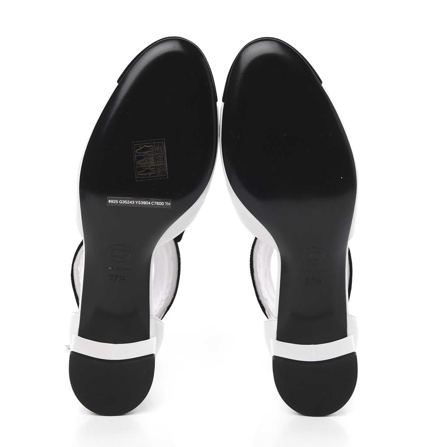 Goatskin Velvet Cap Toe CC Bow Cut Out Ankle Boots 37.5 White Black