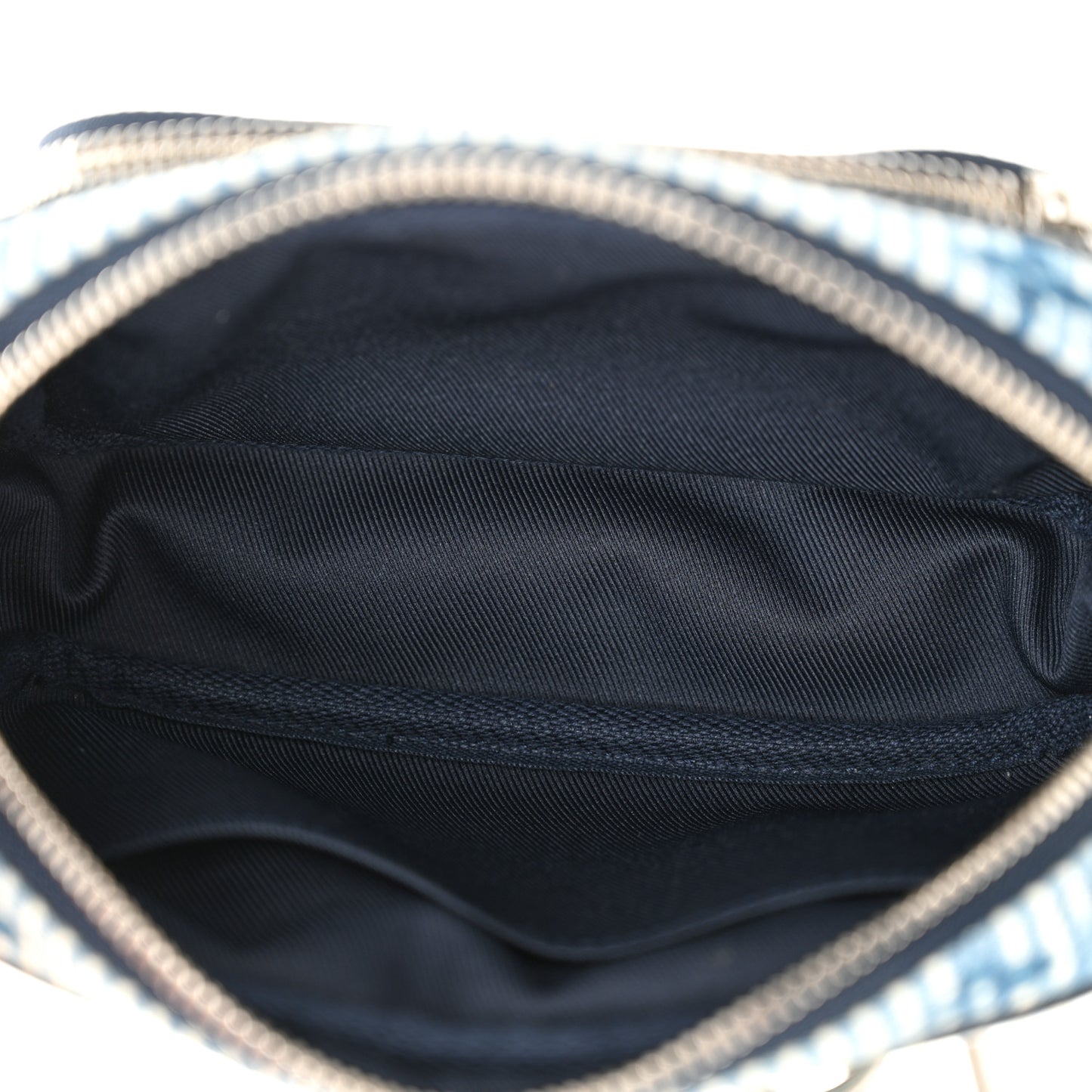 Hickory Stripes Denim Monogram Watercolor Outdoor Pouch Blue
