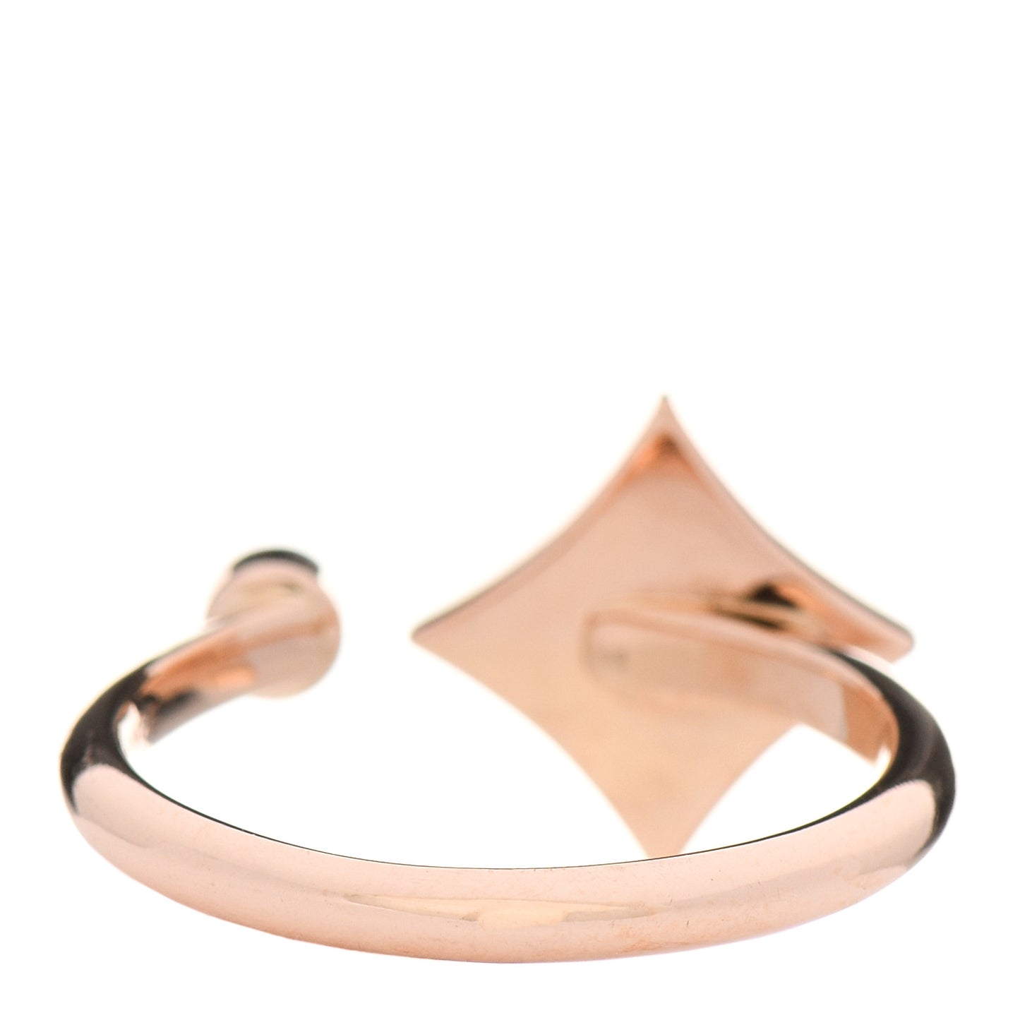 18K Pink Gold Diamond Mother of Pearl Mini Color Blossom Star Ring 51 5.75