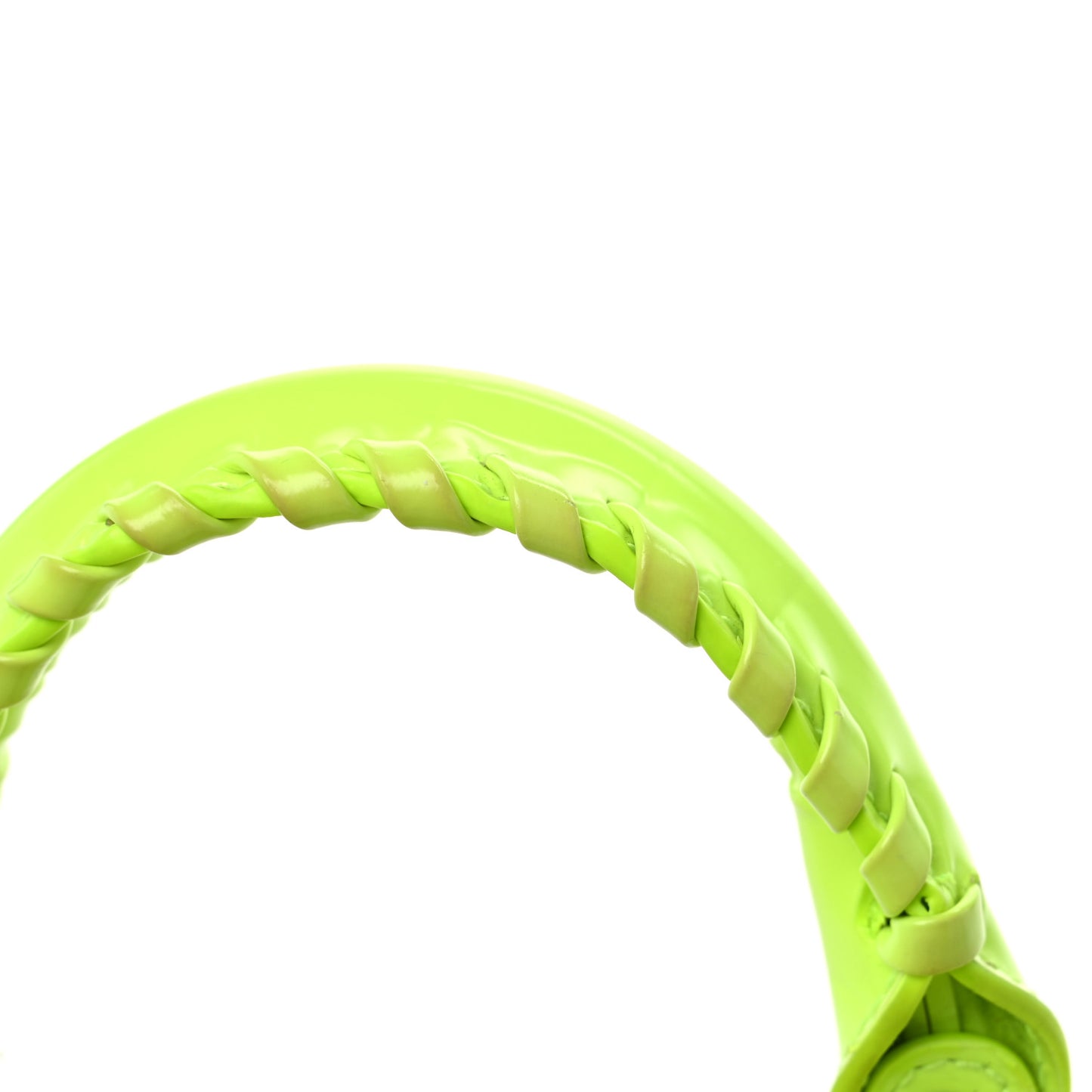 Semi Shiny Calfskin Crocodile Embossed Neo Classic Silver Hardware Mini City Fluo Yellow