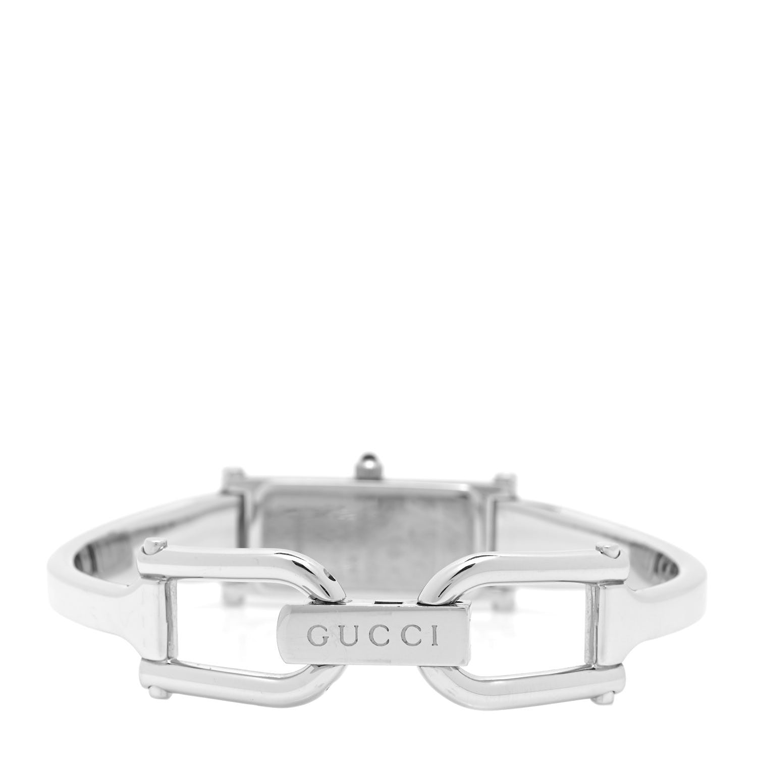 Gucci Stainless Steel Diamond Pink Mother of Pearl 12mm 1500L Horsebit Quartz Watch 3 of 4