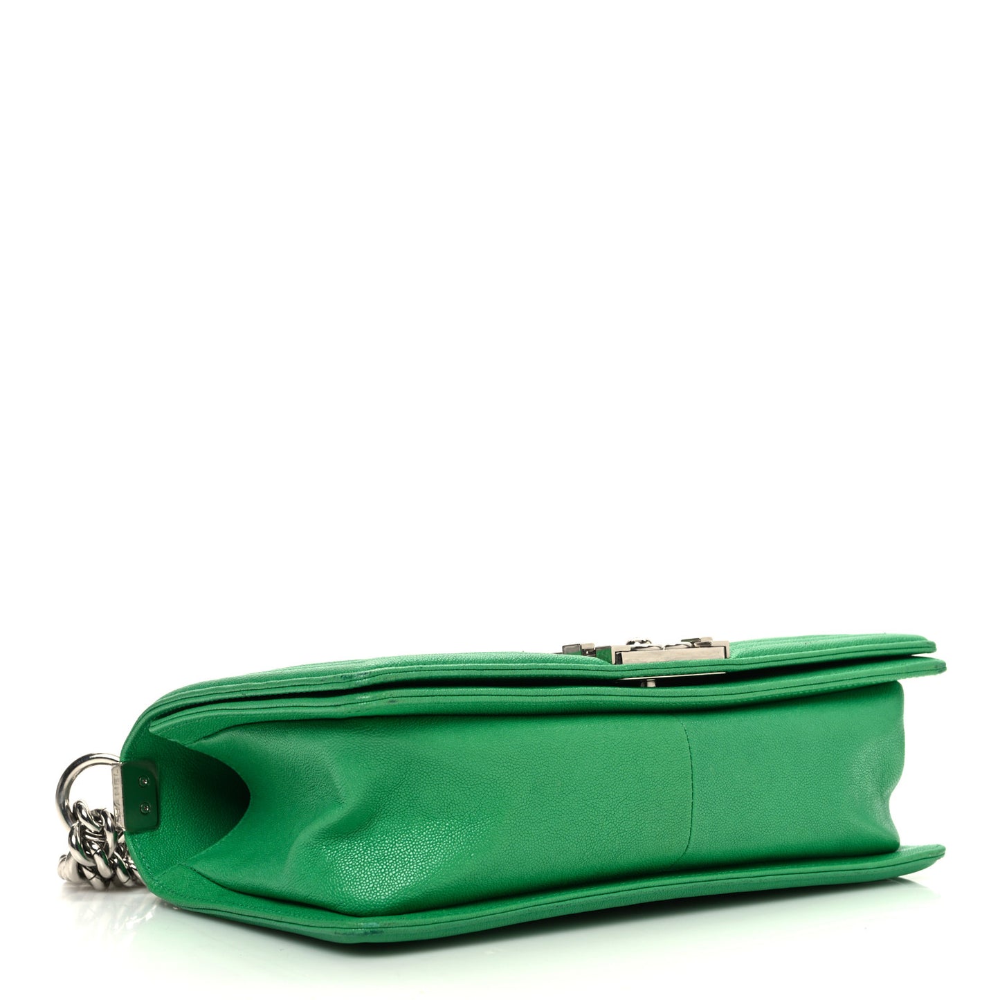 Caviar Quilted Medium Boy Flap Green