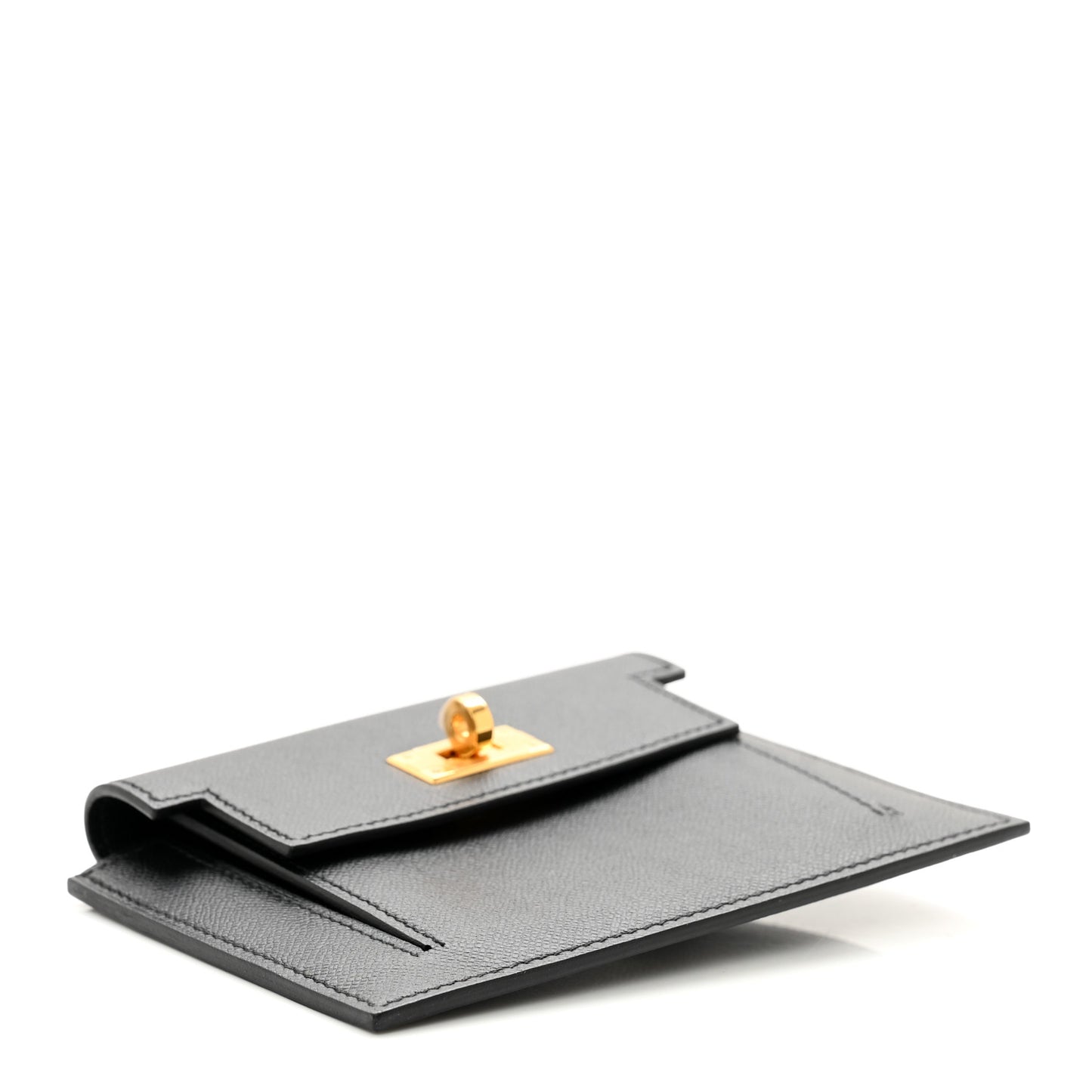 Epsom Kelly Pocket Compact Wallet Black
