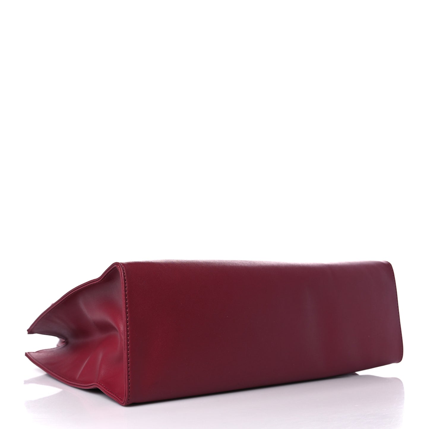 Vegan Leather Medium Shopping Bag Oxblood