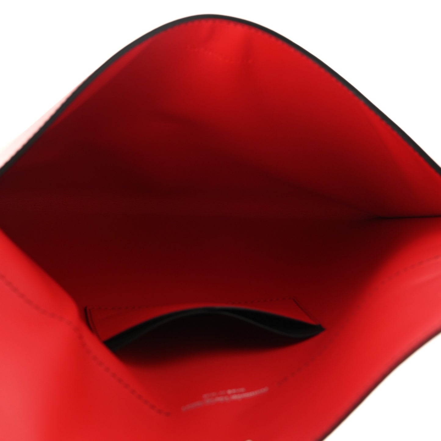 Calfskin Skull Stud Envelope Clutch Red