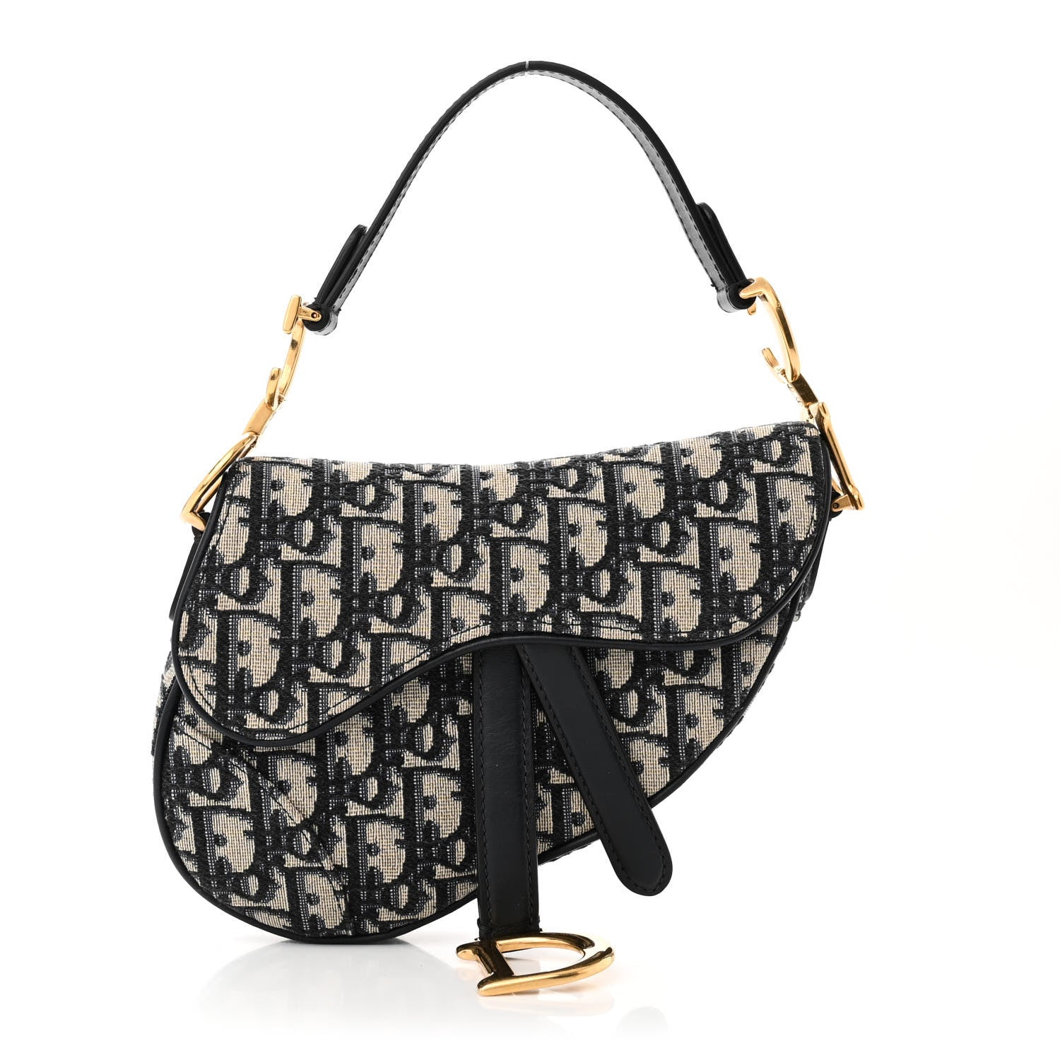 Christian Dior Oblique Mini Saddle Bag Blue 1 of 9