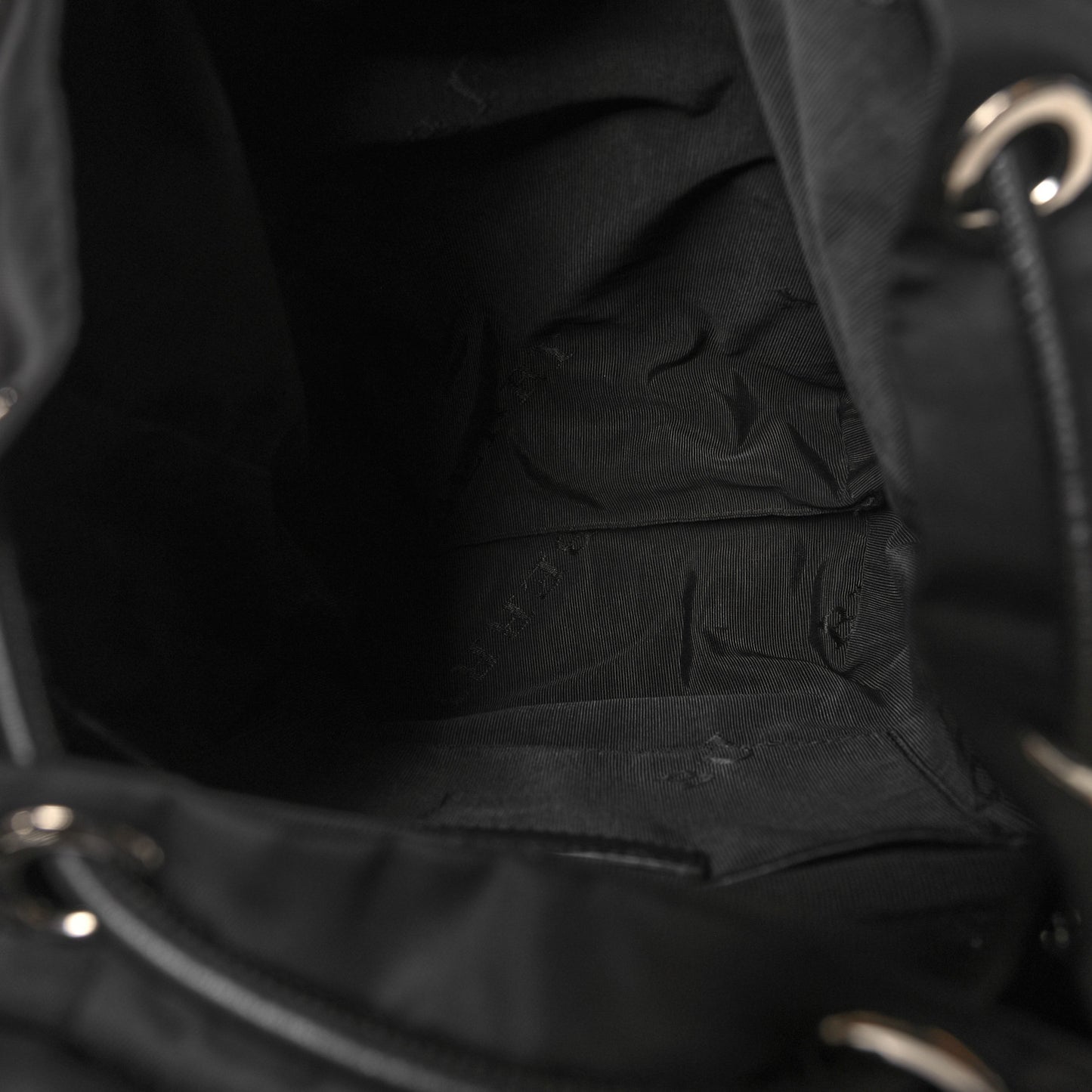 Nylon Medium Rucksack Backpack Black