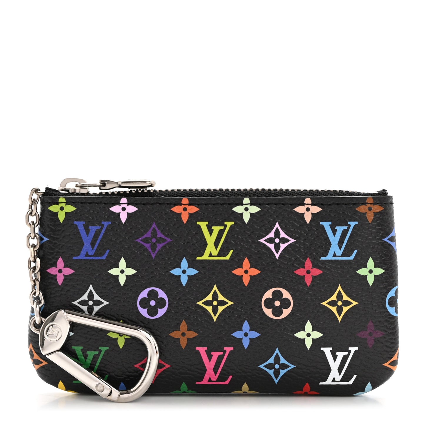 LV X TM Monogram Multicolor Key Pouch Black