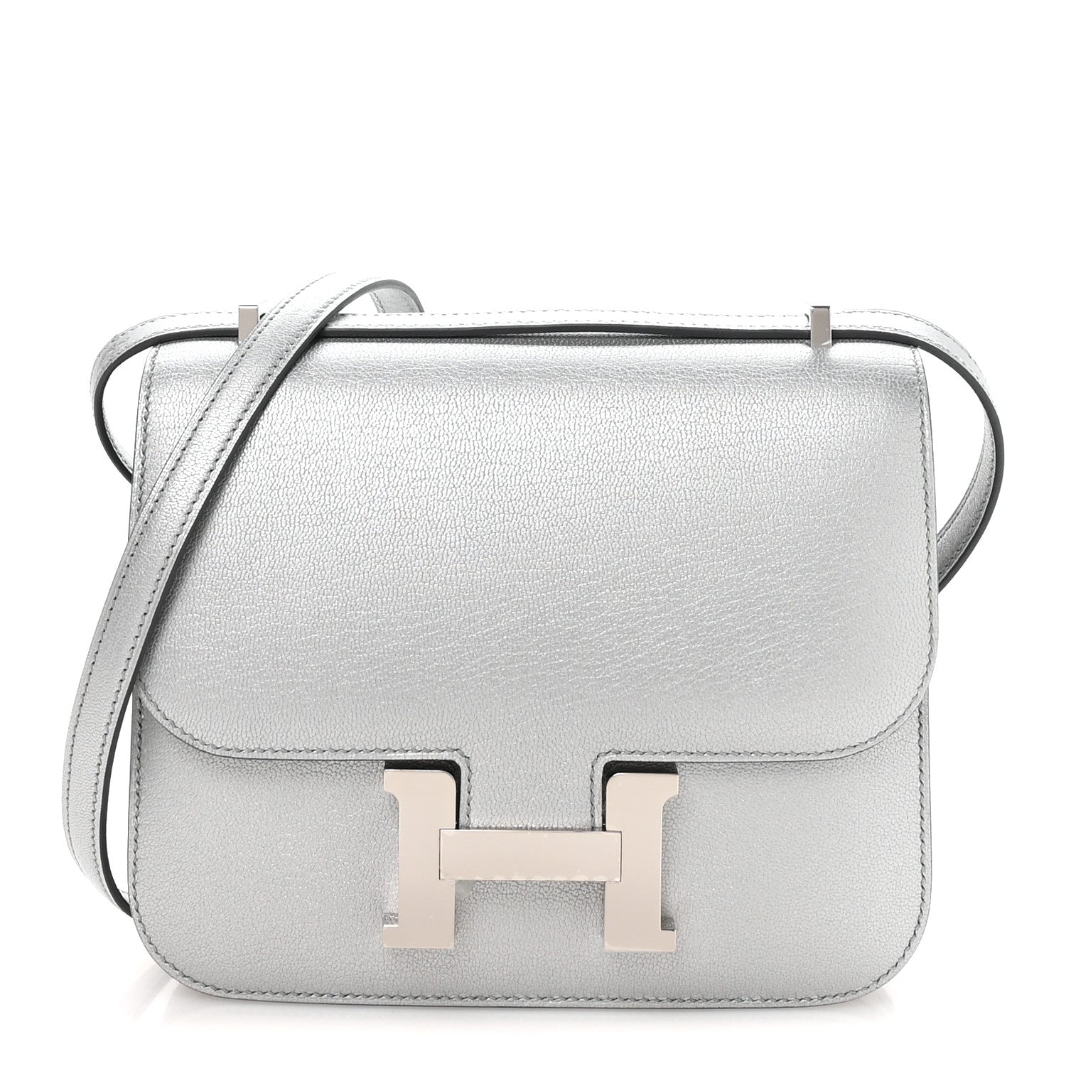 Hermes Metallic Chevre Chamkilight Constance 18 Argent 1873686