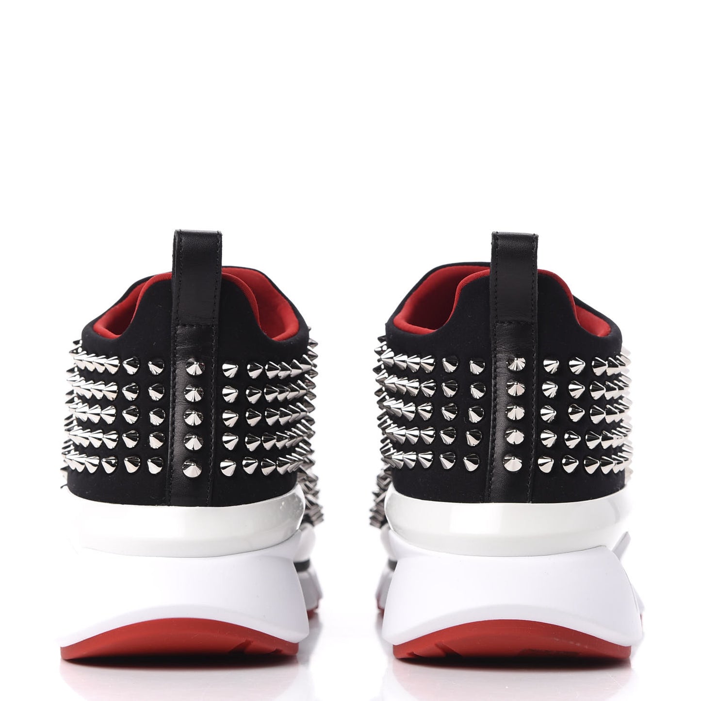 Neoprene Spike Sock Donna Flat Sneakers 36.5 Black White