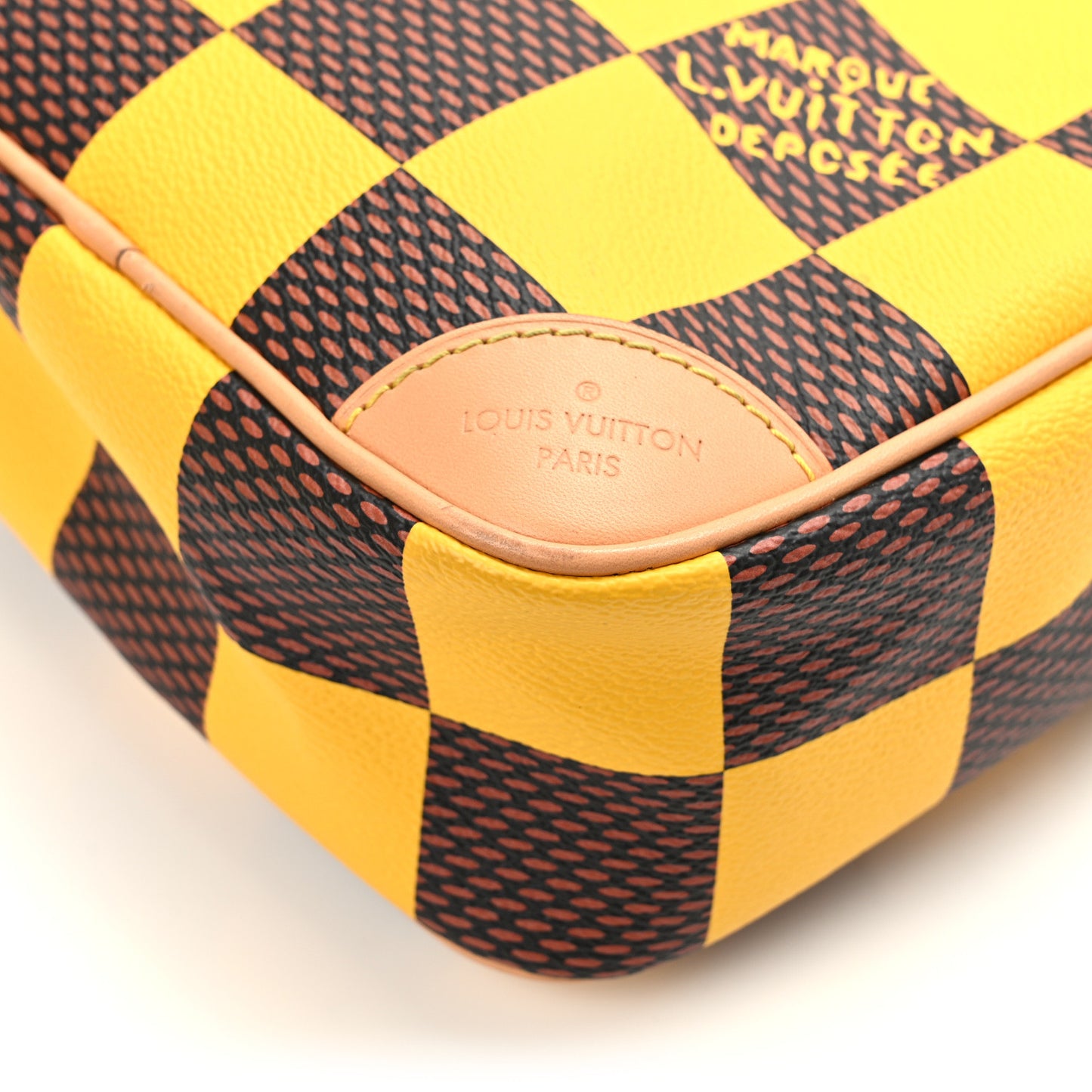 Damier Pop Chess Messenger Jaune Mat