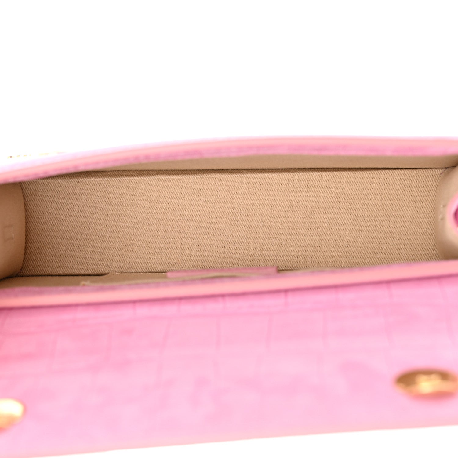Jacquemus Nubuck Crocodile Embossed Le Chiquito Long Pink 5 of 11