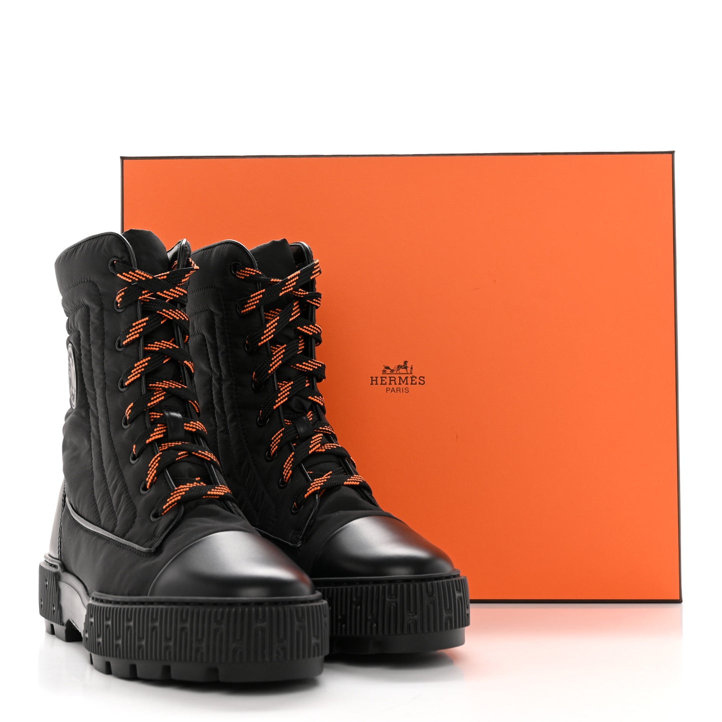 Calfskin Parachute Fresh Ankle Boots 37.5 Black
