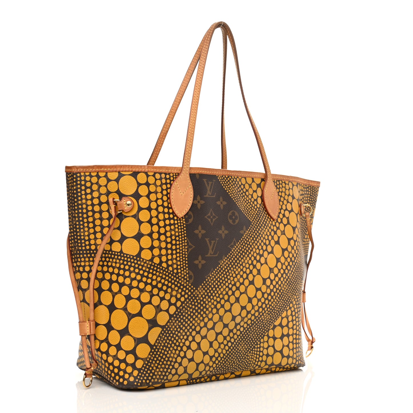 Monogram Kusama Waves Neverfull MM Yellow