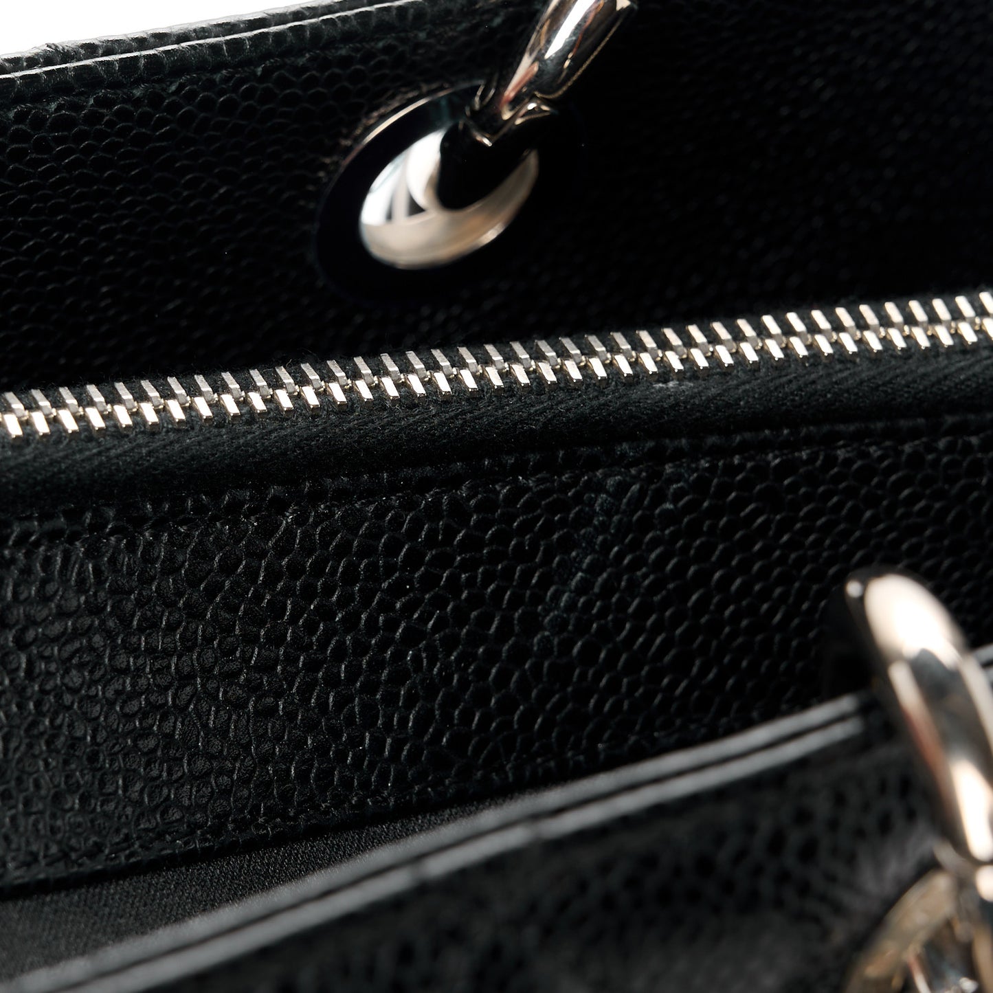 Caviar Quilted Grand Shopping Tote GST Black