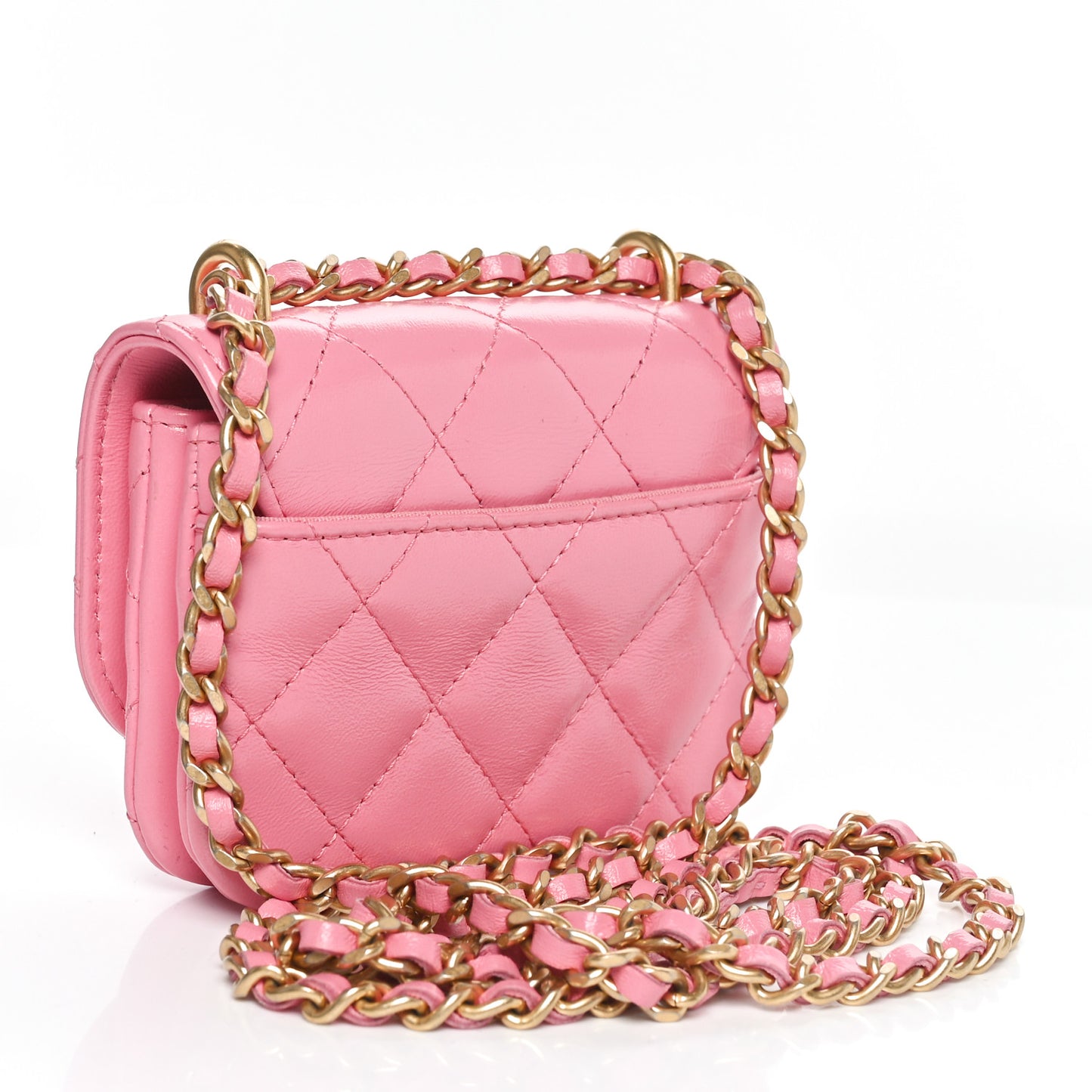 Quilted CC Mini Flap Pink