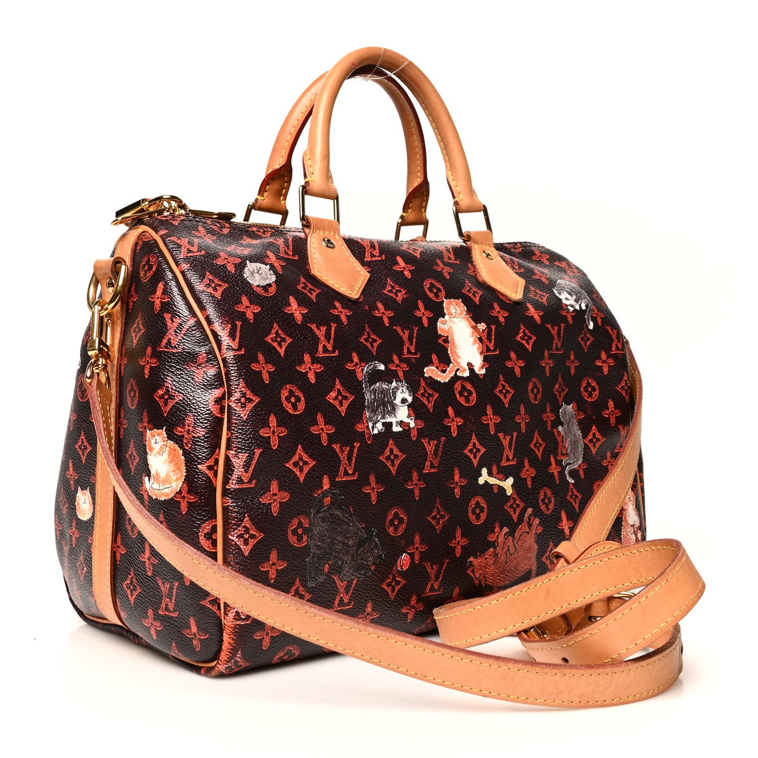 Louis Vuitton Catogram Speedy Bandouliere 30 Marron 3 of 17