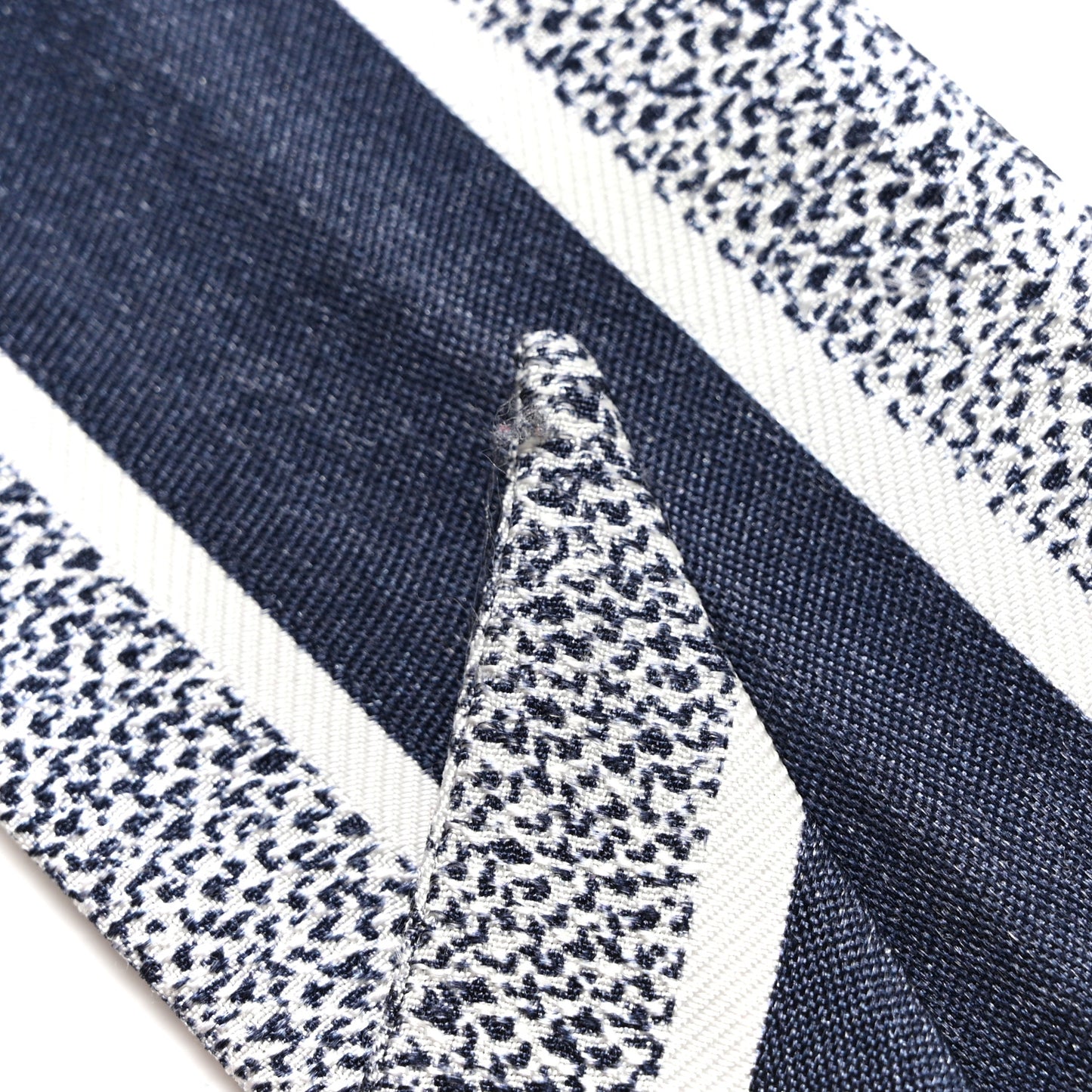 Silk Toile De Jouy Reverse Capri Mitzah Scarf Navy Blue