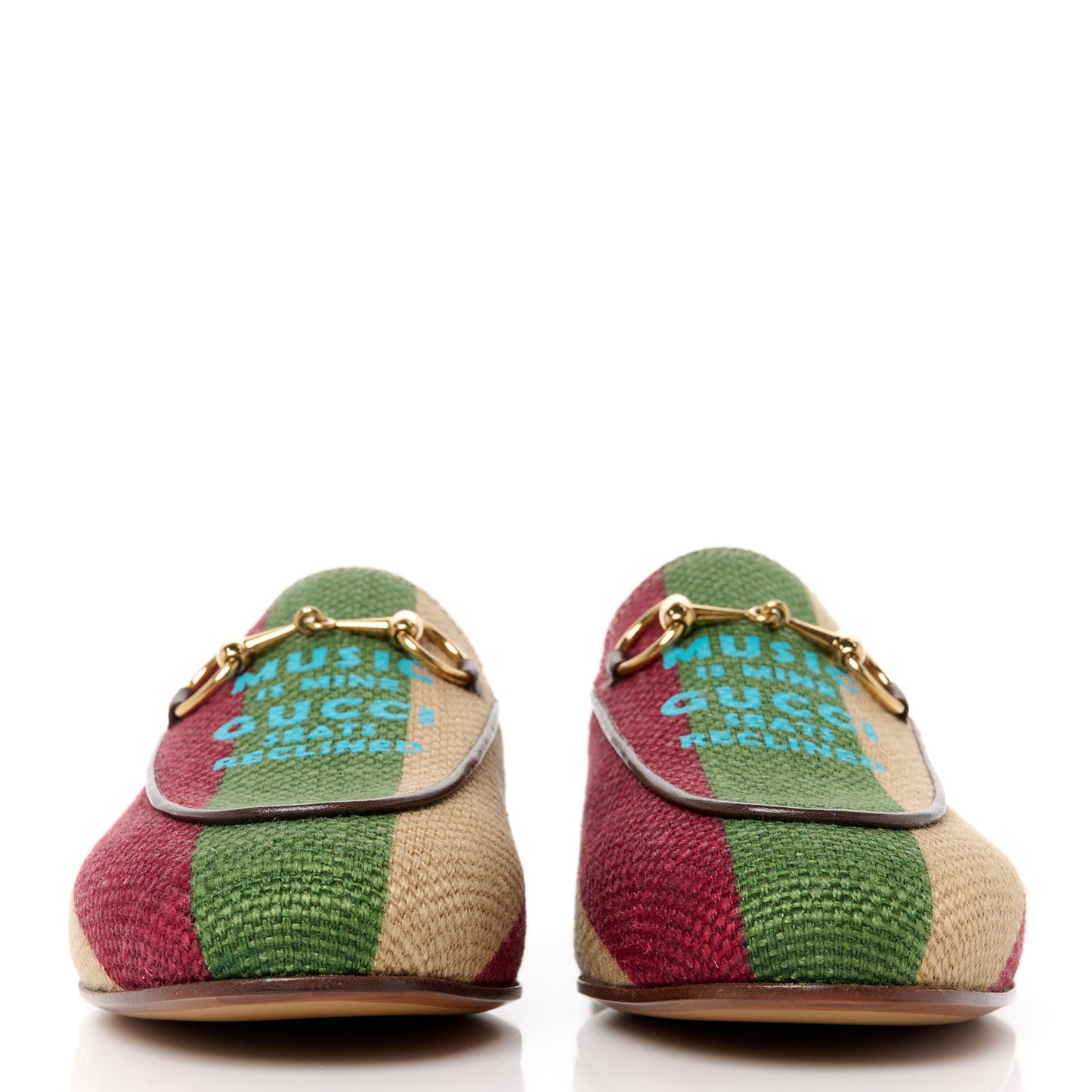 Canvas Marley Stripe 100 Centennial Womens Princetown Slippers 35 Beige New Acero
