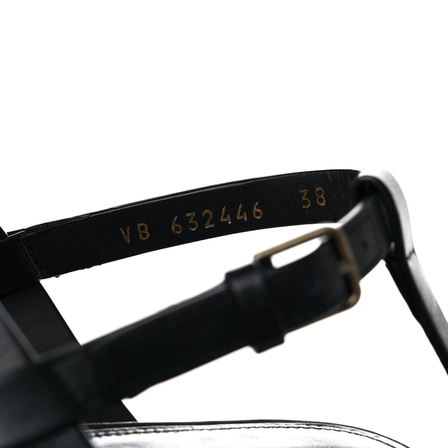 Patent Calfskin Cassandra Monogram Sandals 38 Black
