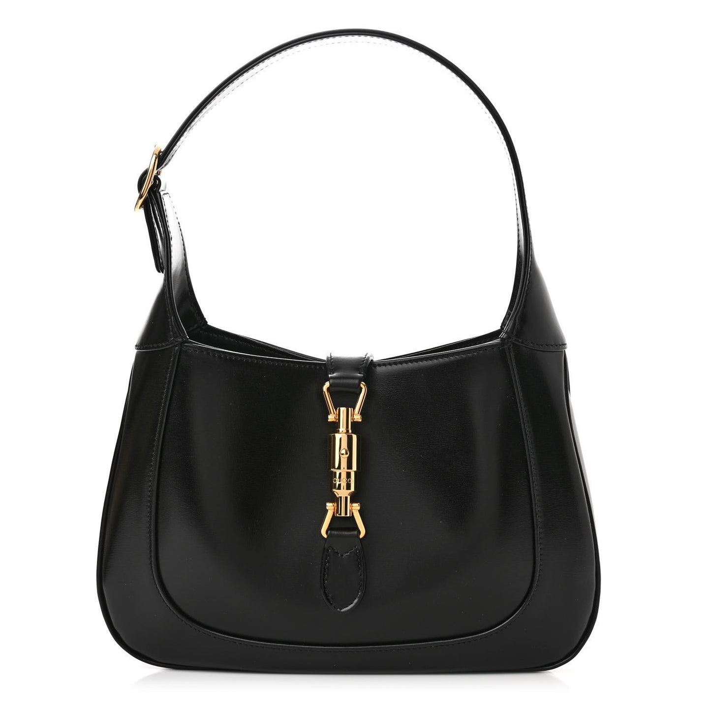 Boarded Dyana Lux Calfskin Small Jackie 1961 Hobo Black