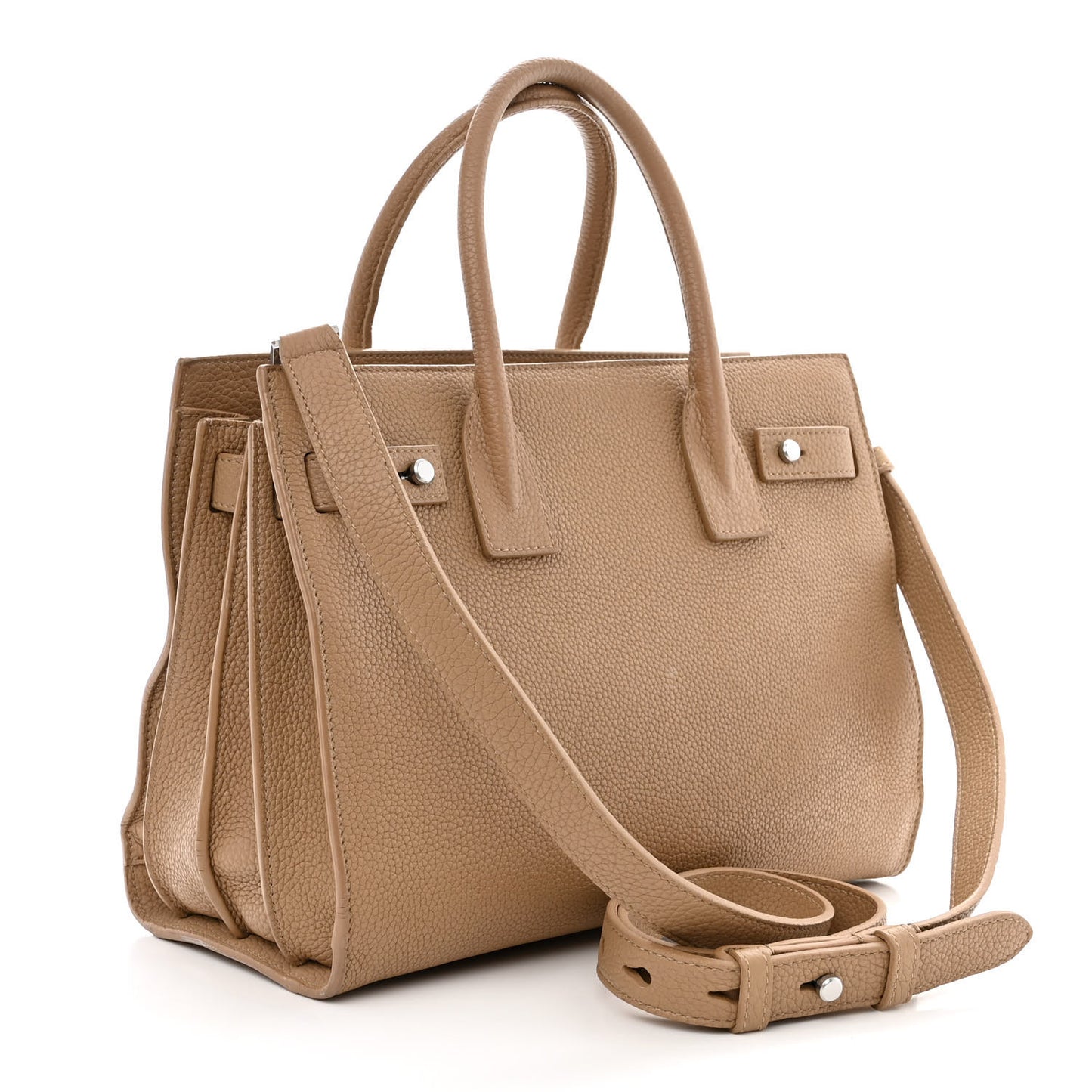 Grained Calfskin Baby Sac De Jour Souple Dark Beige