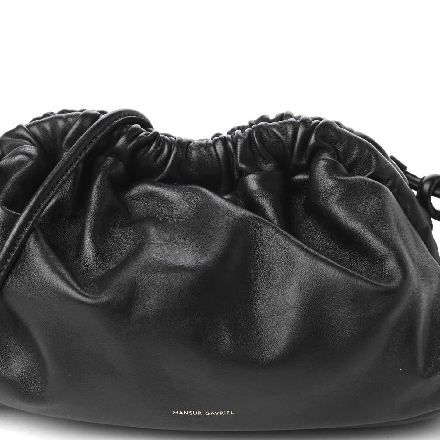 Lambskin Mini Cloud Clutch Black Flamma