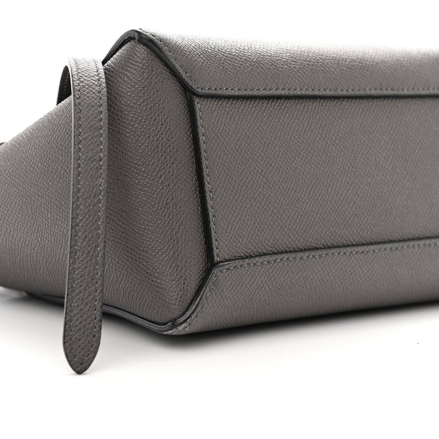 Grained Calfskin Nano Belt Bag Grey