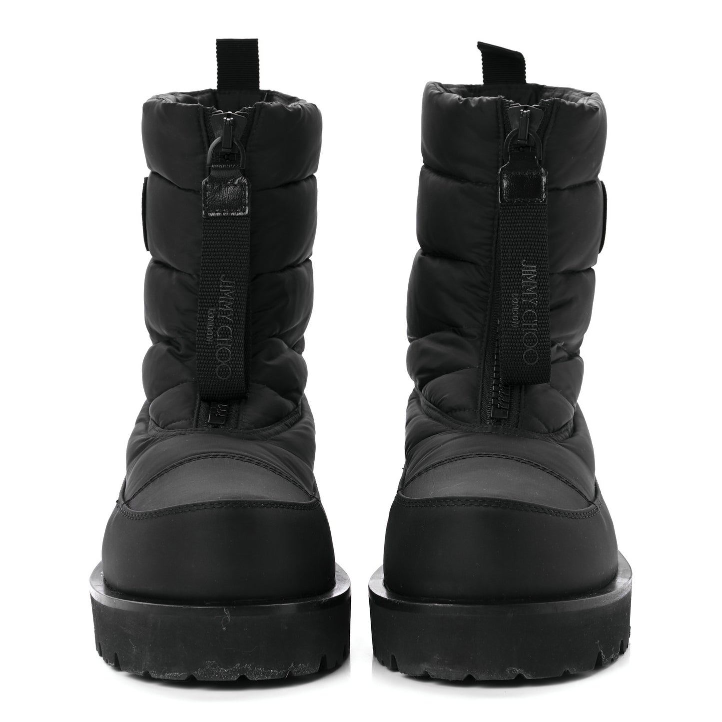 Quilted Barley Padded Nylon Kai Snow Boots 37 Black