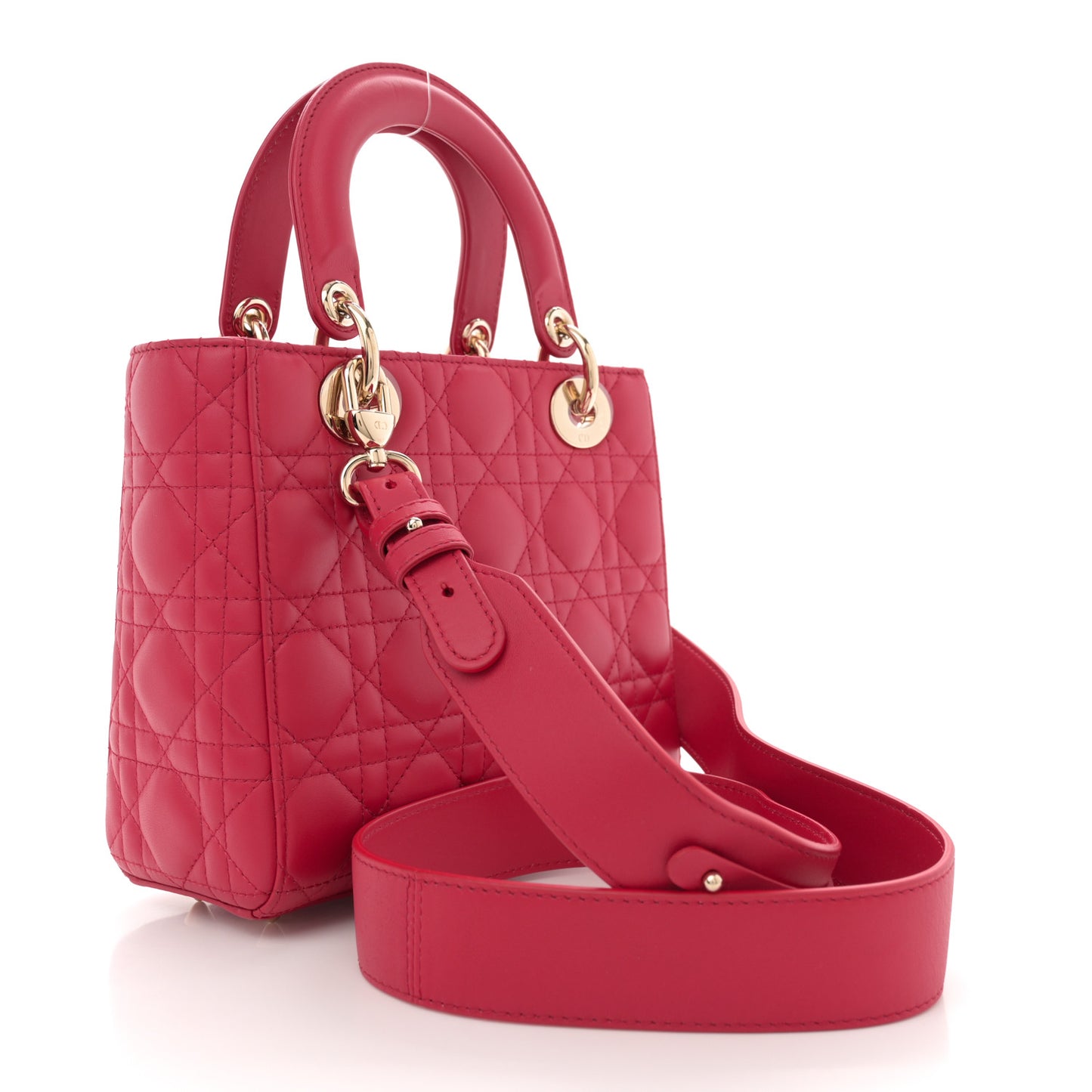 Lambskin Cannage Dioramour Small My ABCDior Lady Dior Fraise
