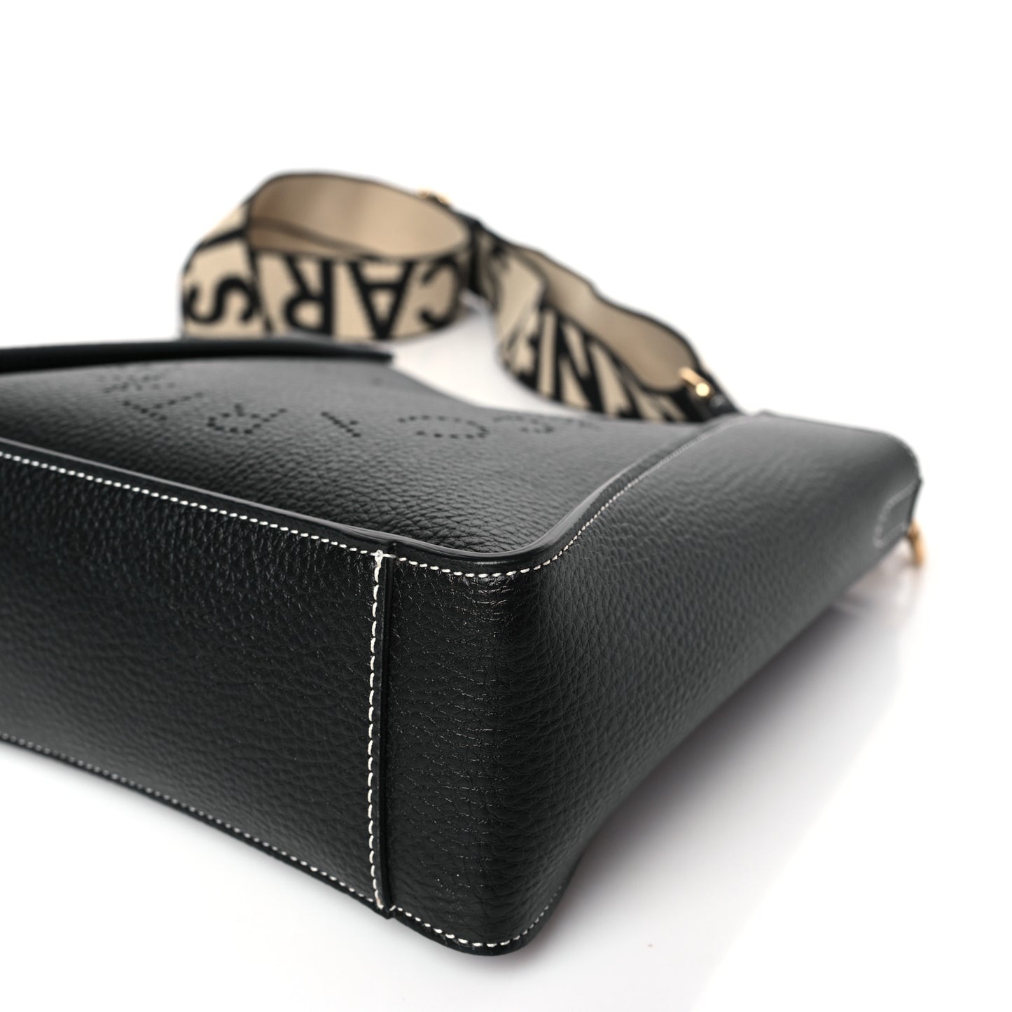 Eco Alter Nappa Perforated Logo Mini Crossbody Black