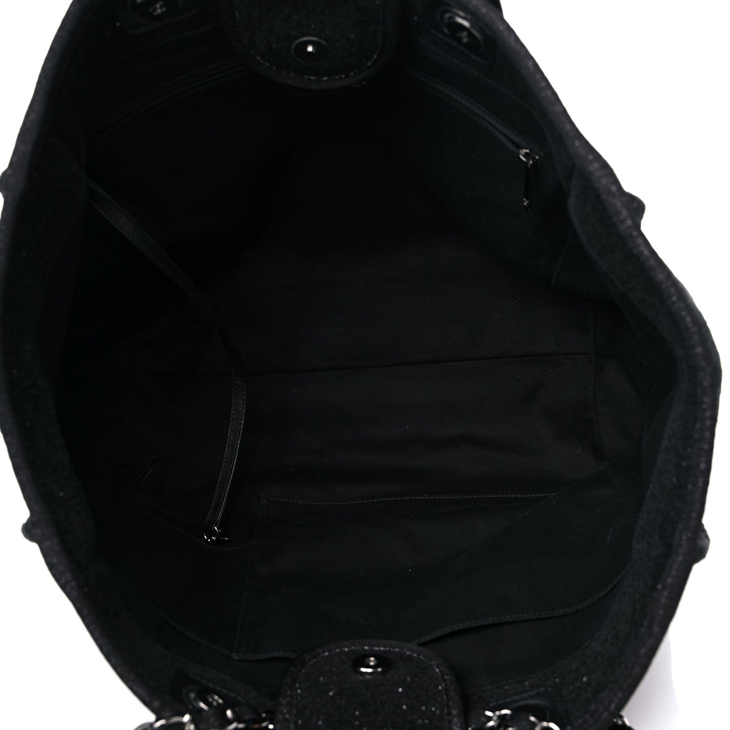 Lurex Boucle Medium Deauville Tote Black