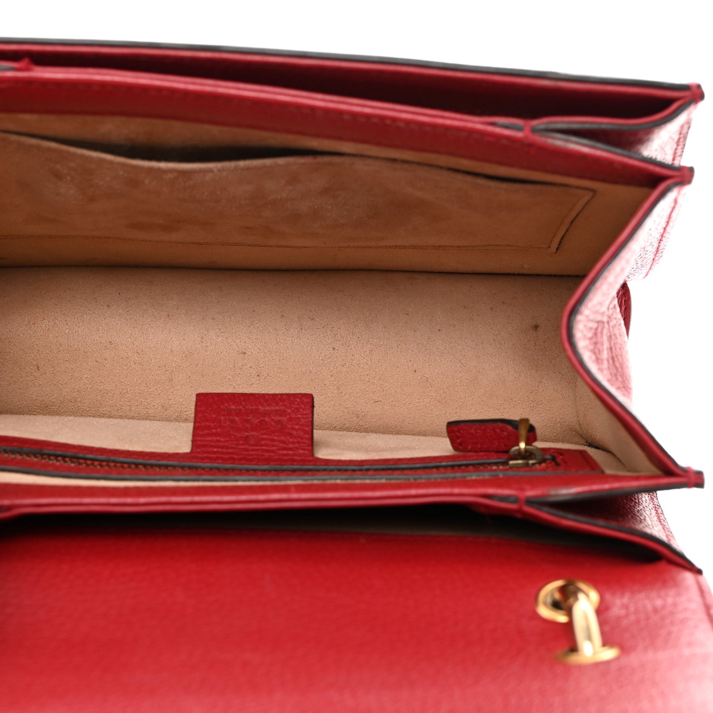 GG Supreme Monogram Small Queen Margaret Top Handle Bag Red