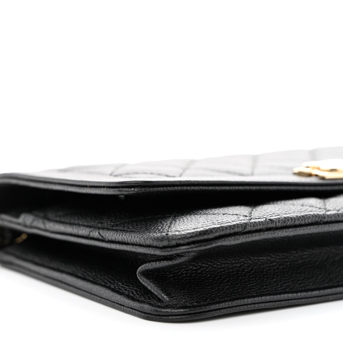 Caviar Quilted Boy Wallet On Chain WOC Black