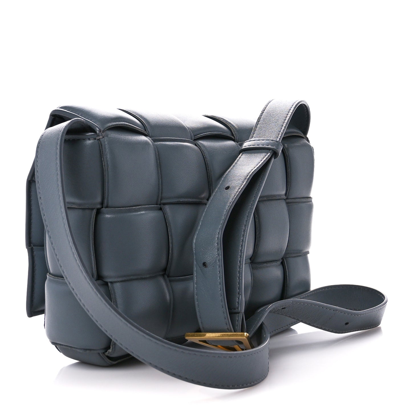 Nappa Maxi Intreccio Padded Cassette Crossbody Bag Thunder