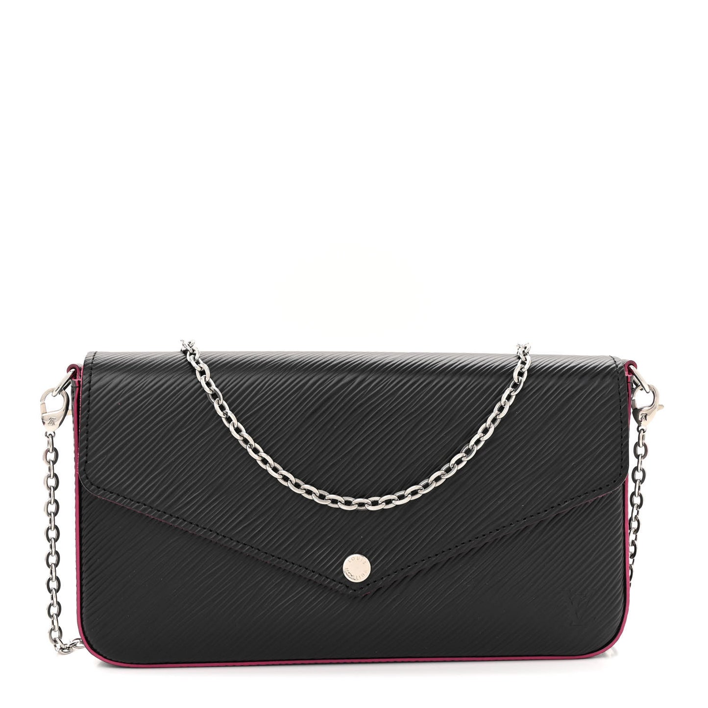 Epi Pochette Felicie Black Hot Pink